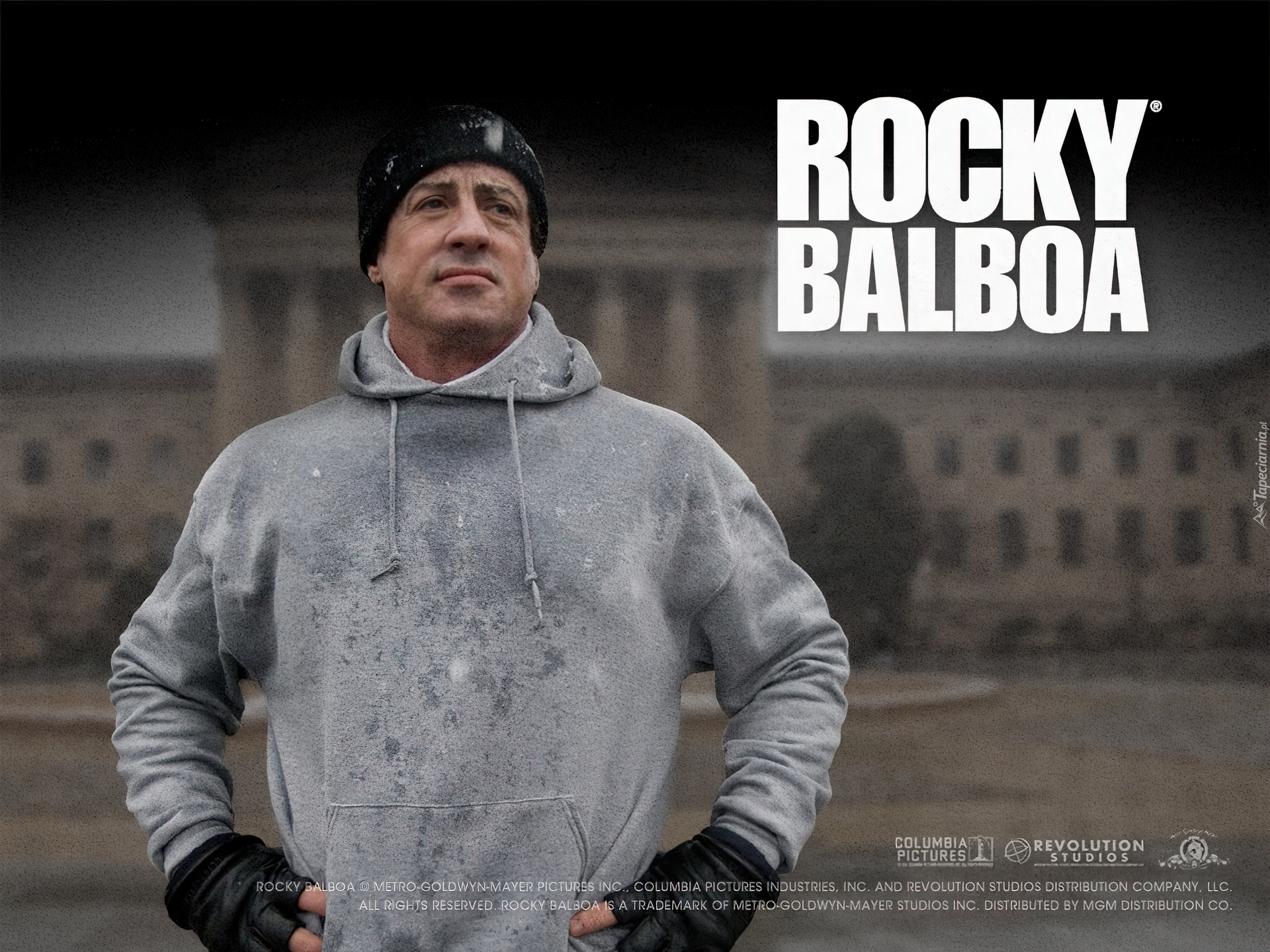 Rocky Balboa, trening, bluza, Sylvester Stallone, zima