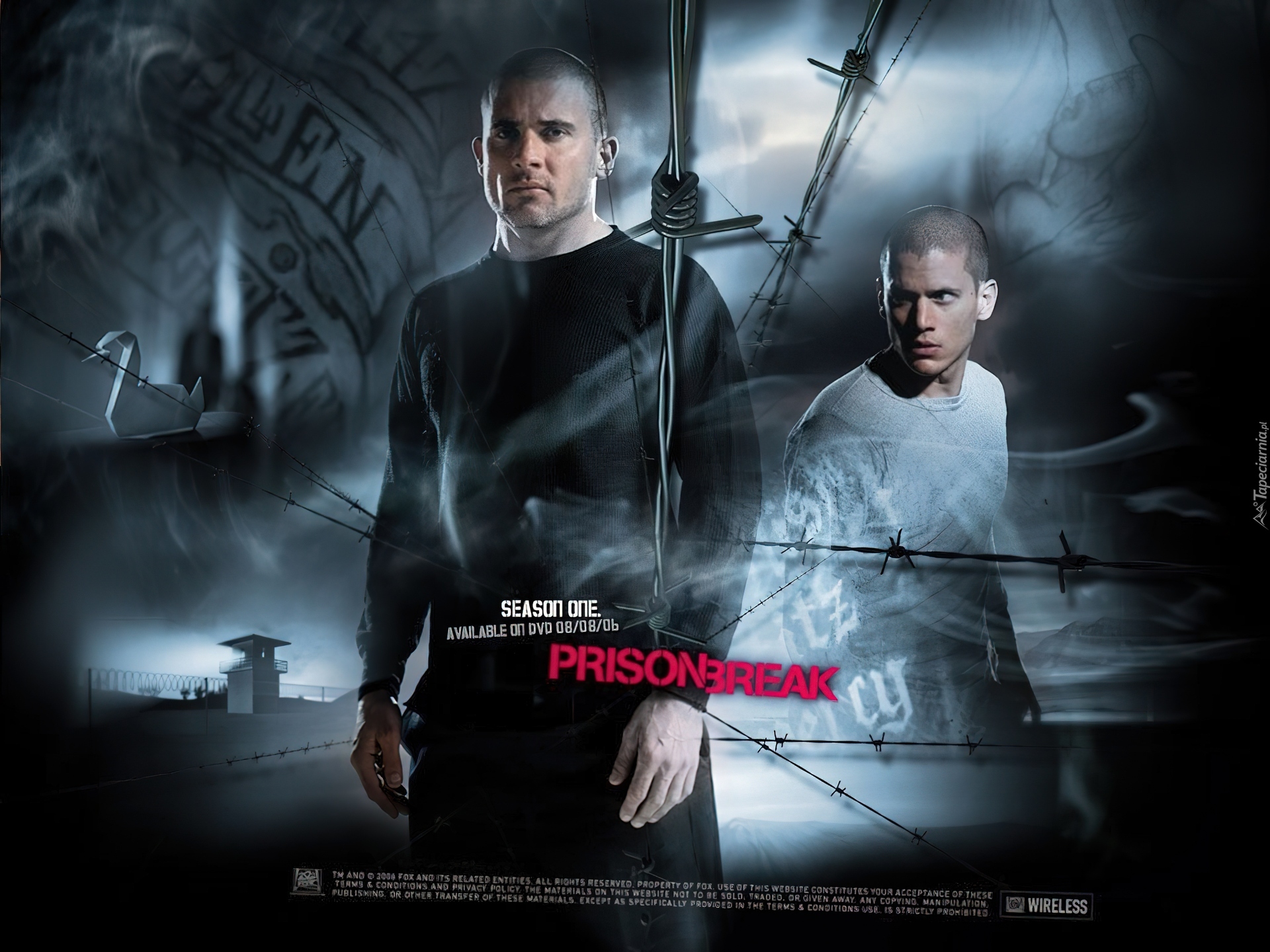 drut, kolczasty, Prison Break, Skazany na śmierć, Wentworth Miller, Dominic Purcell