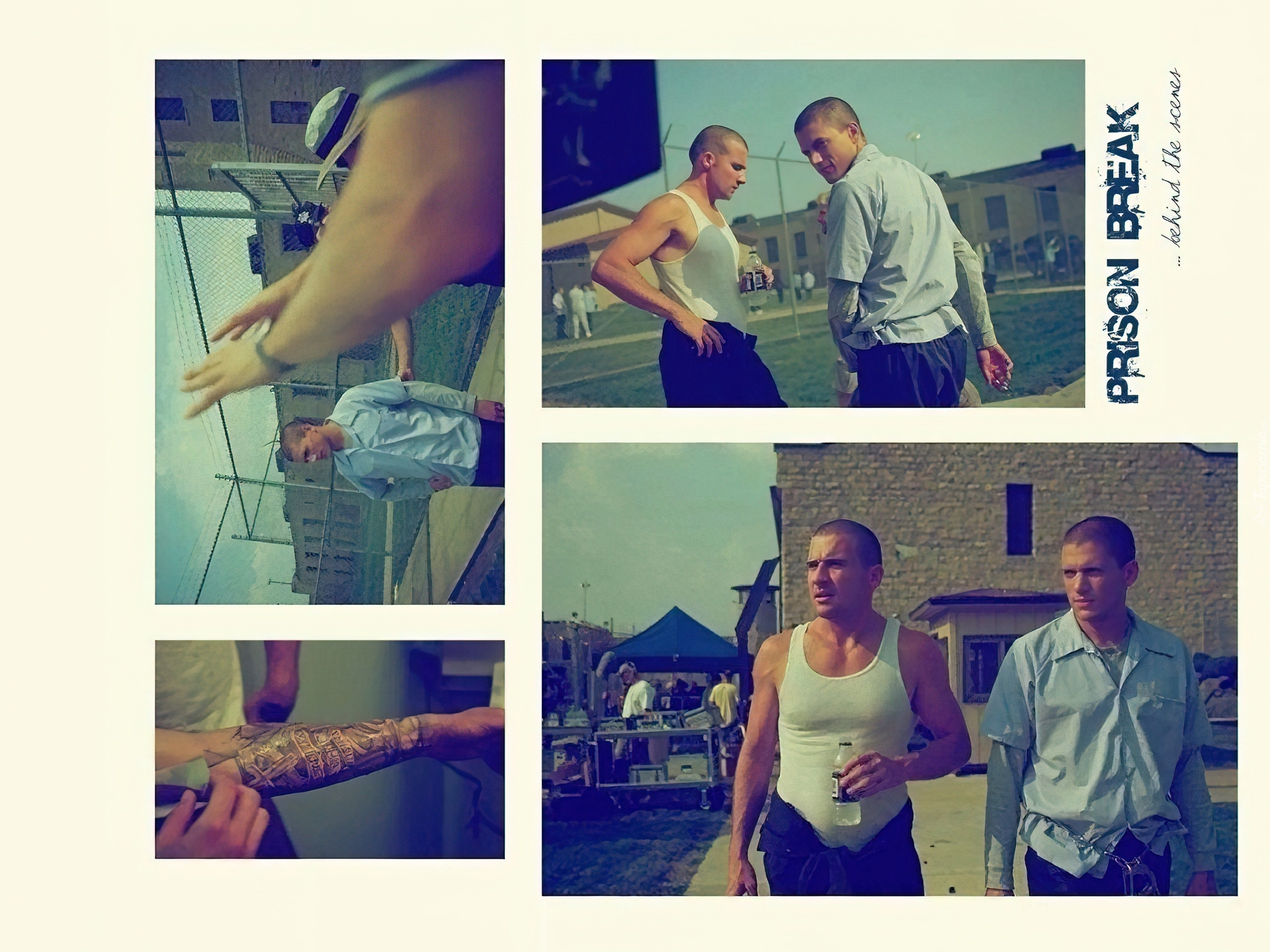 Prison Break, Skazany na śmierć, Wentworth Miller, spacerniak, ogrodzenie, Dominic Purcell