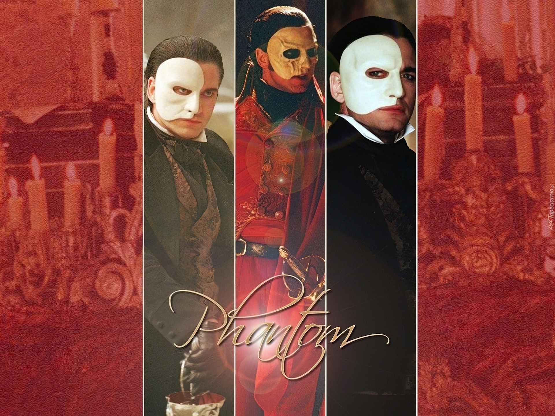 Phantom Of The Opera, Gerard Butler, Świece, Maska