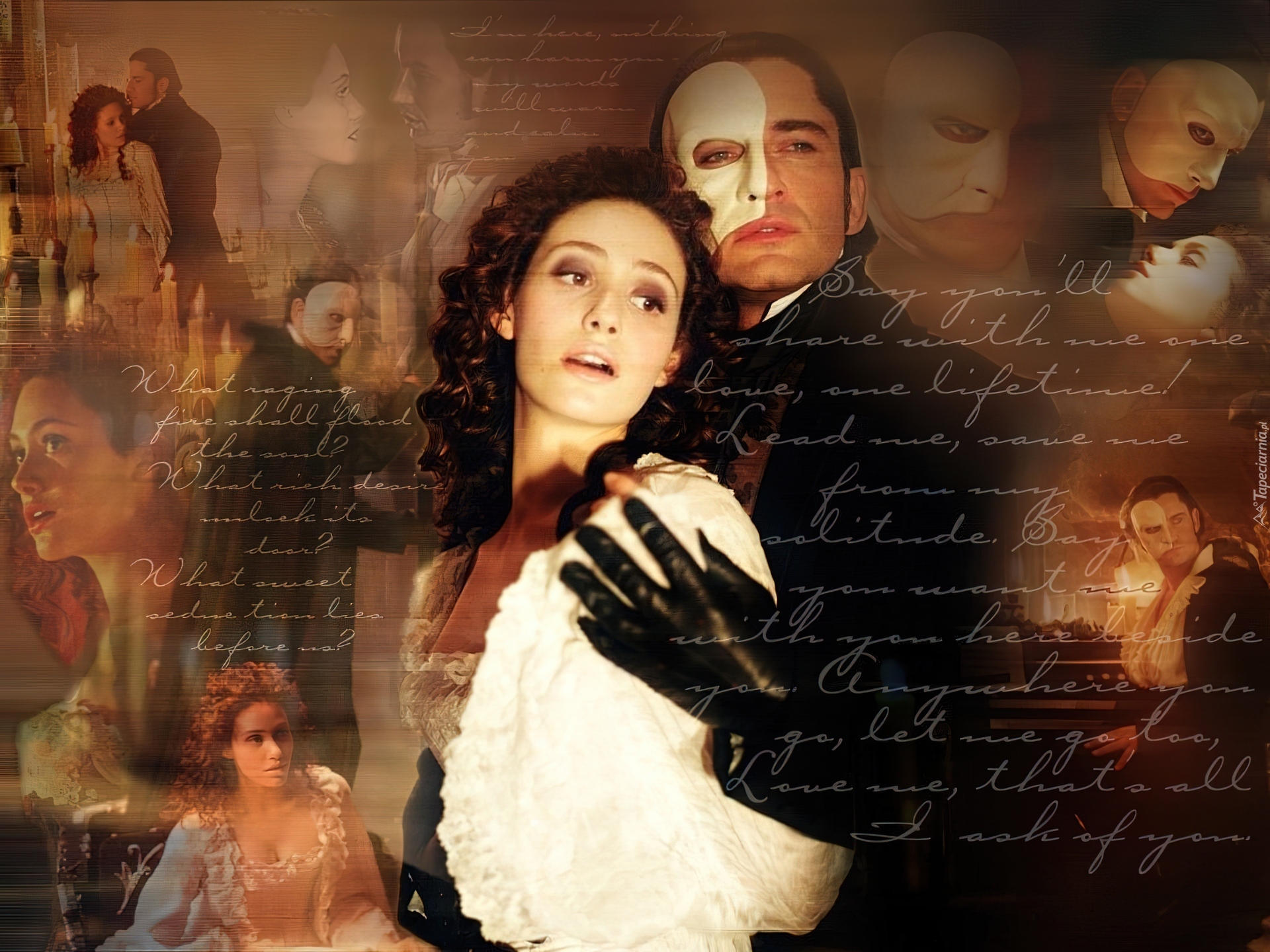 Maska, napisy, Phantom Of The Opera, Gerard Butler, Emmy Rossum