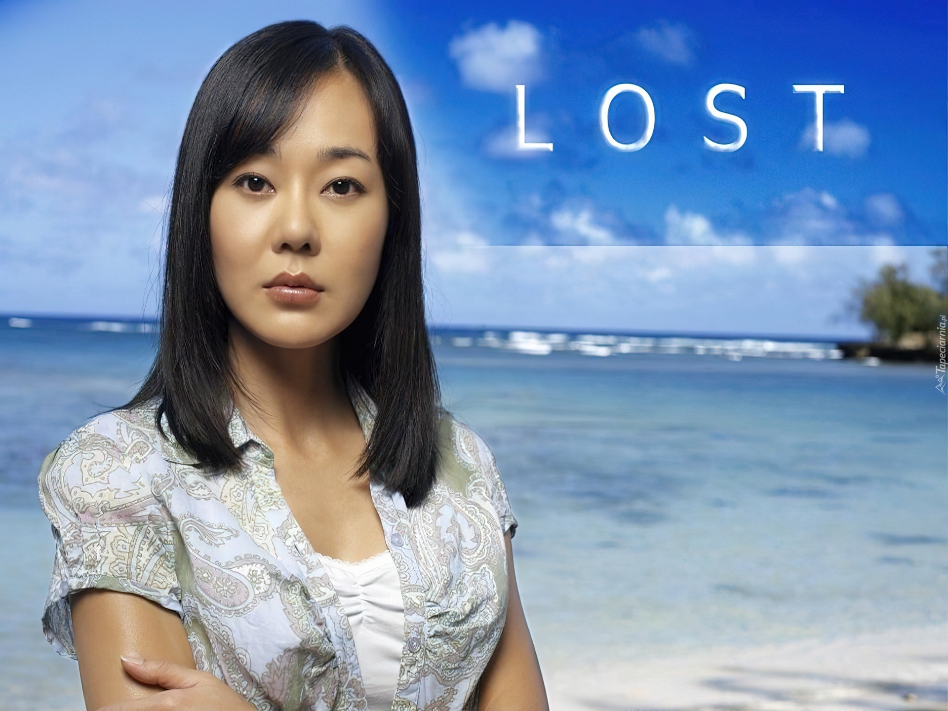 Filmy Lost, Yoon-jin Kim, stoi, ocean