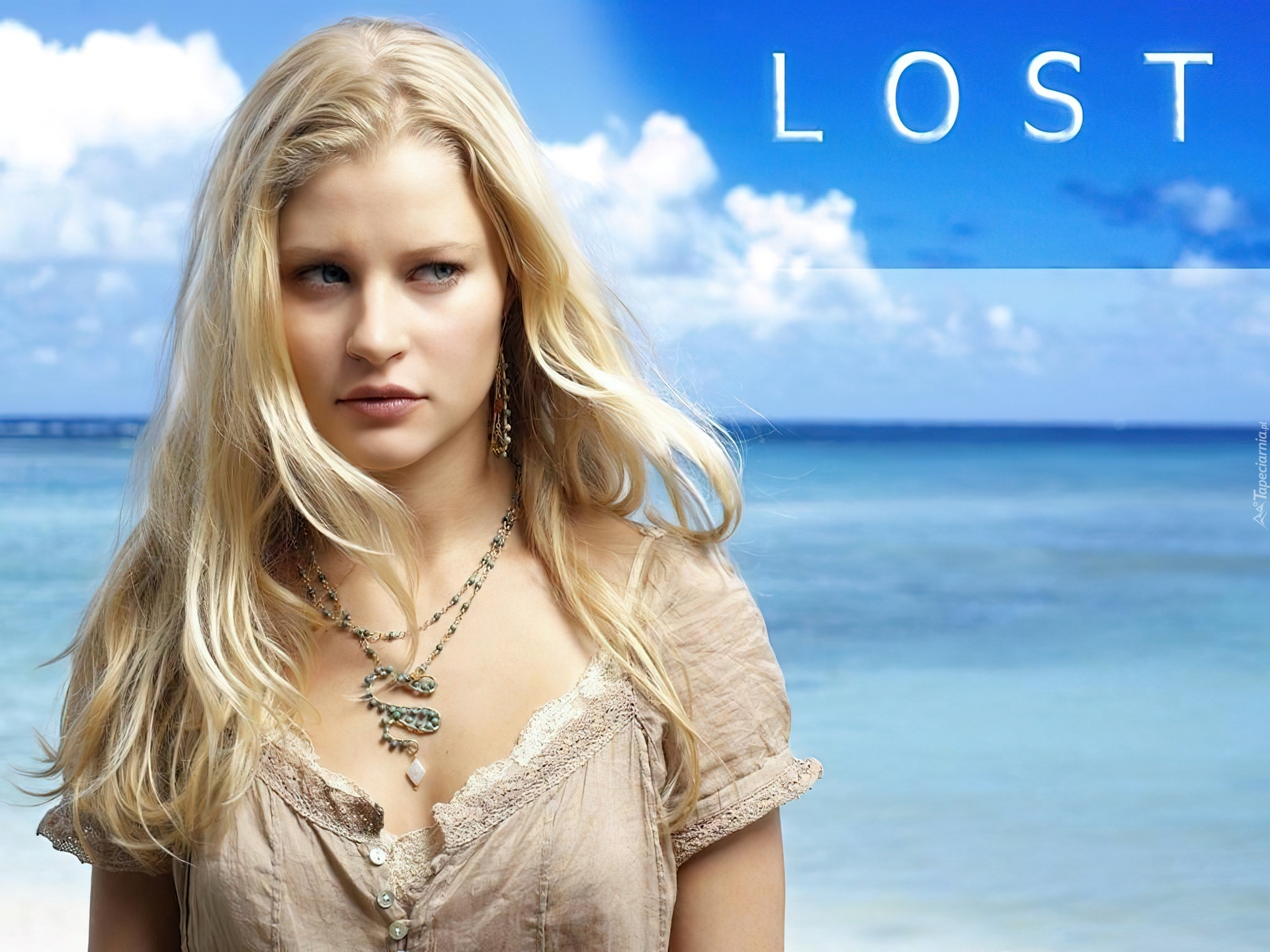 Serial, Lost, Zagubieni, Emilie Ravin, blondynka, ocean