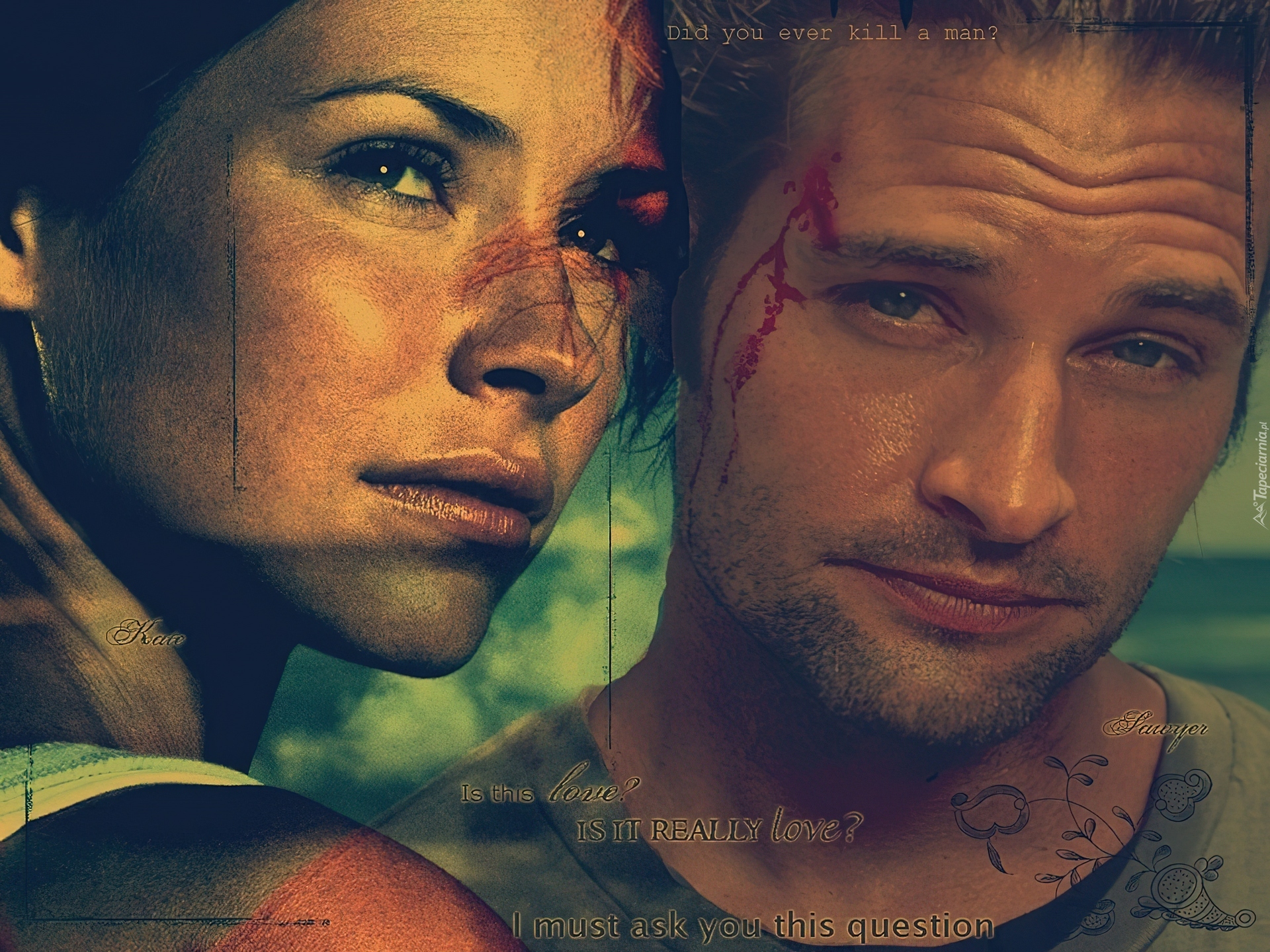 Serial, Lost, Zagubieni, Josh Holloway, Evangeline Lilly