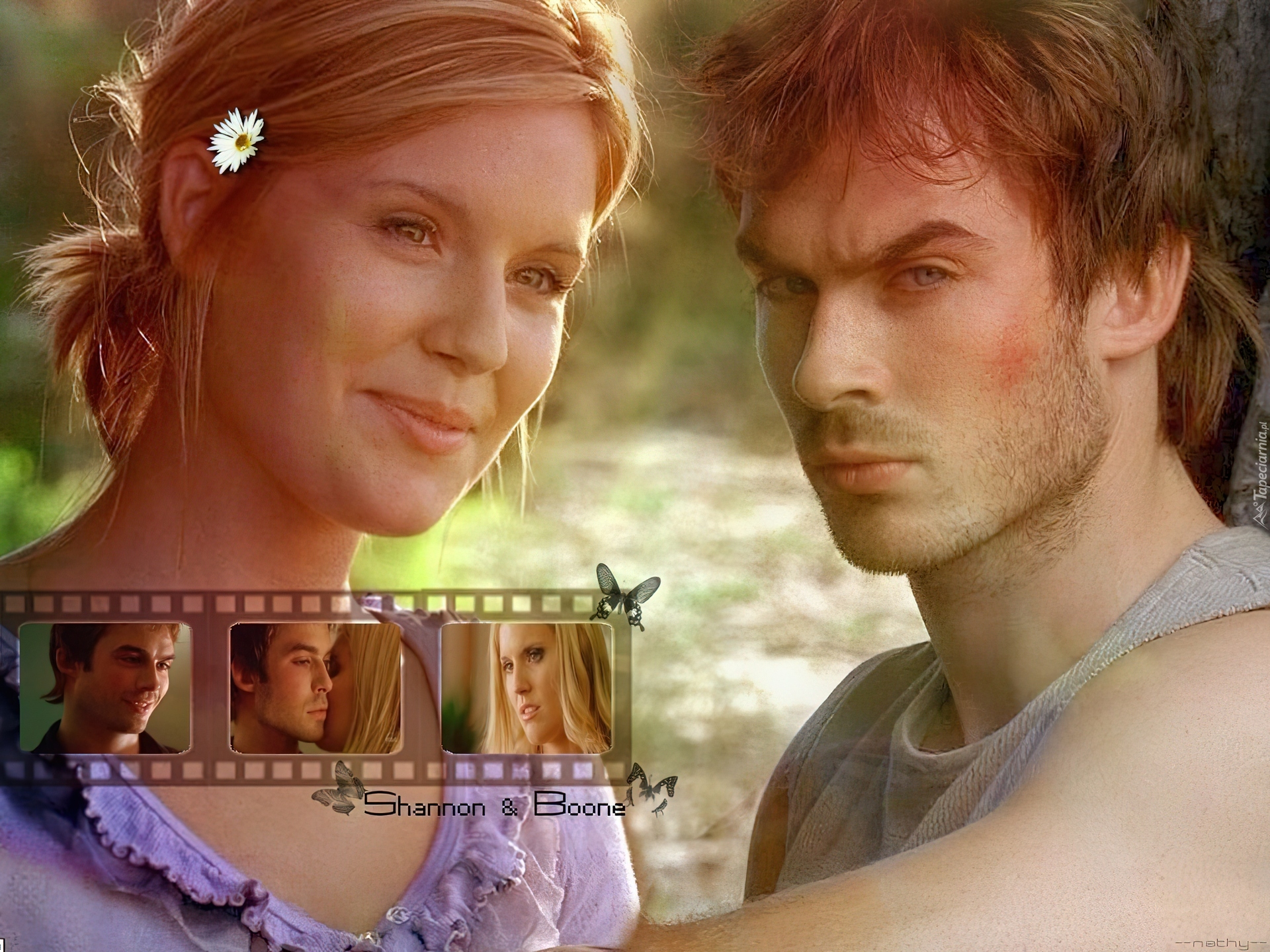 Filmy Lost, Ian Somerhalder, Maggie Grace, stokrotka