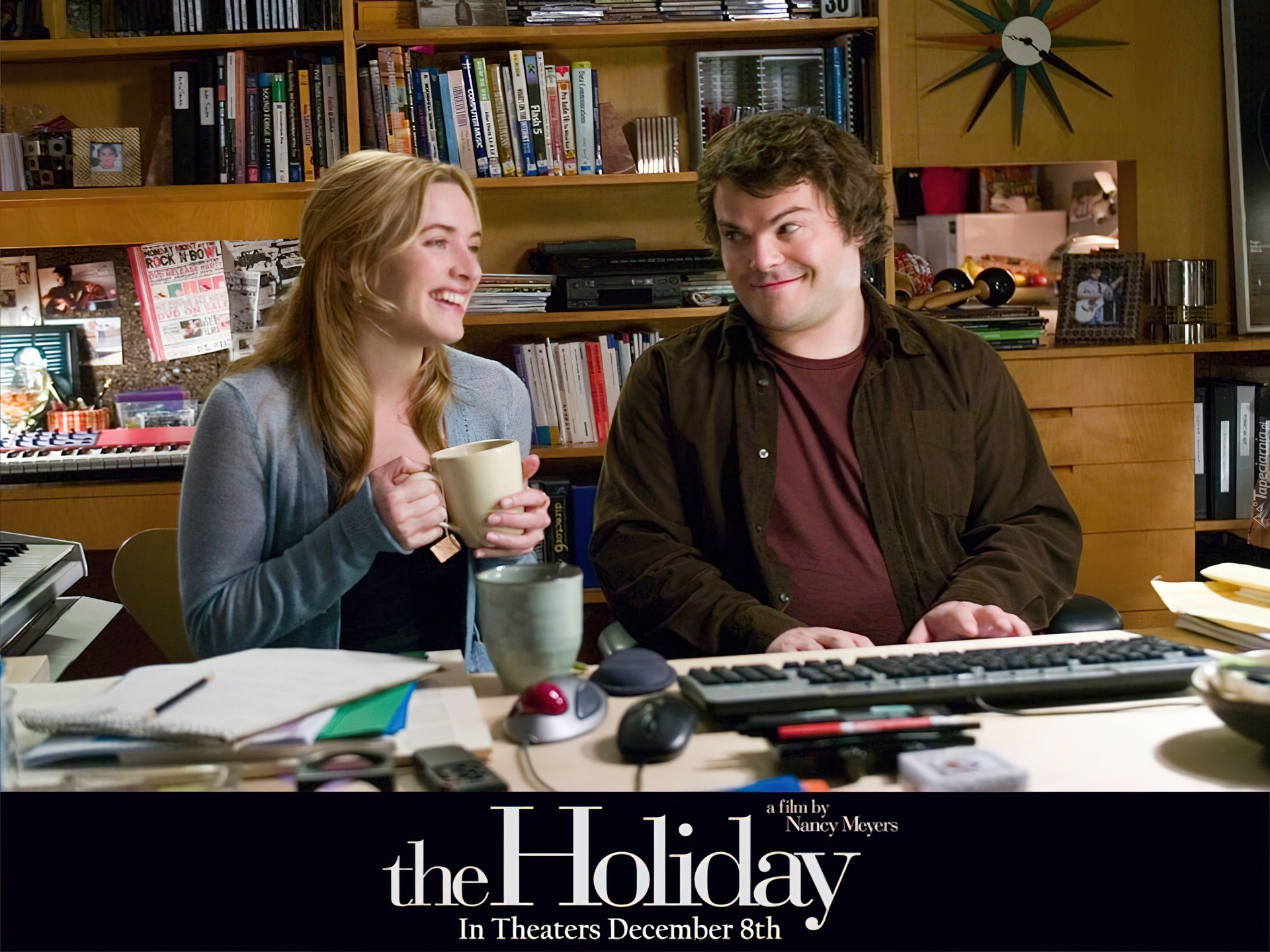 Holiday, Jack Black, Kate Winslet, biuro