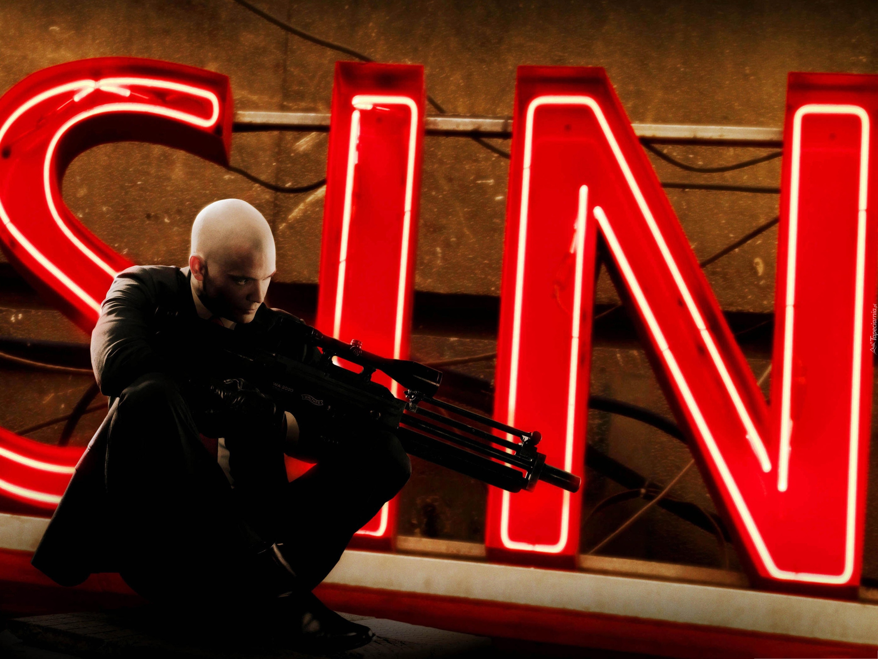 Hitman, Timothy Olyphant, neon