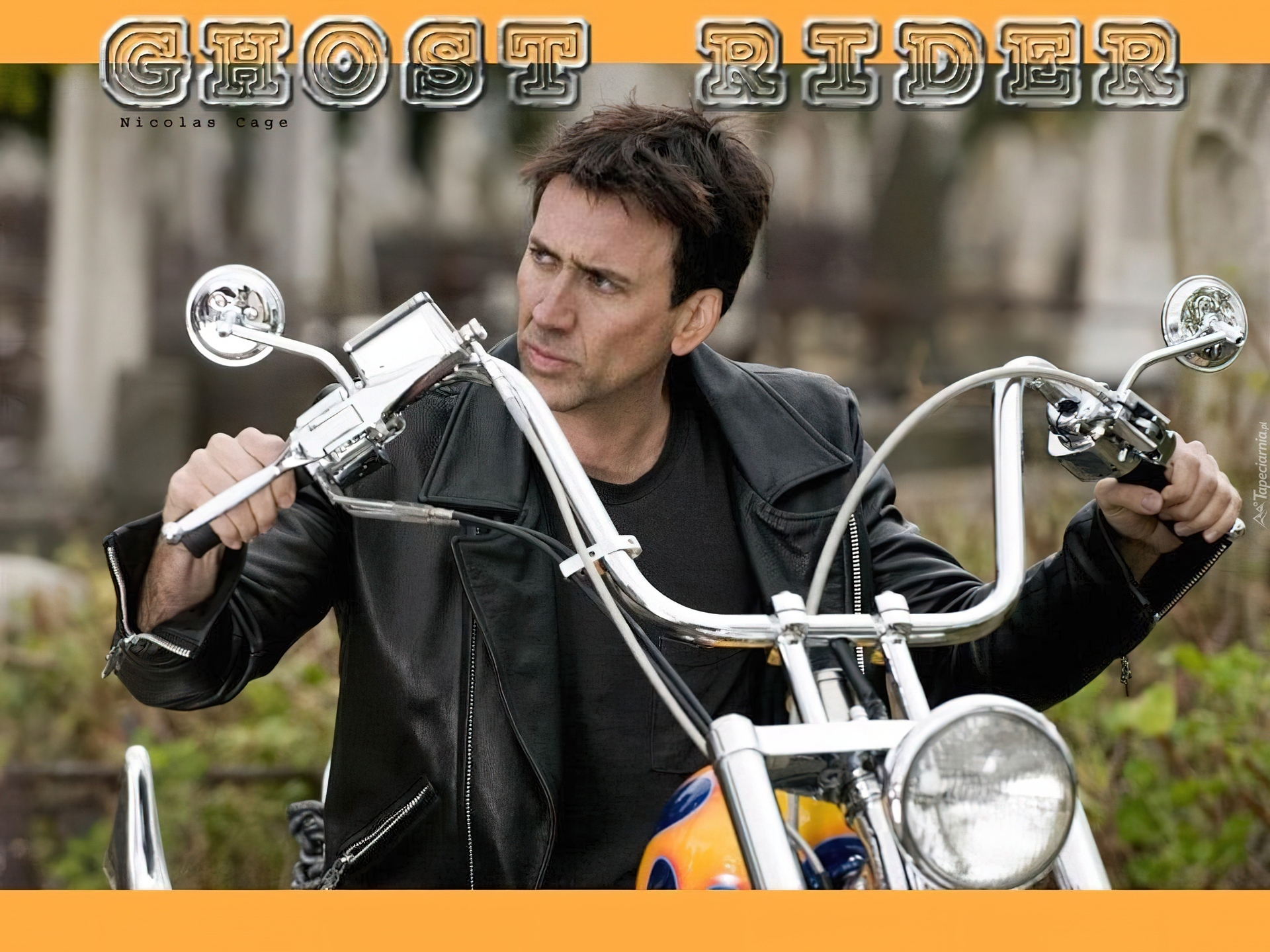 motocykl, Ghost Rider, Nicolas Cage