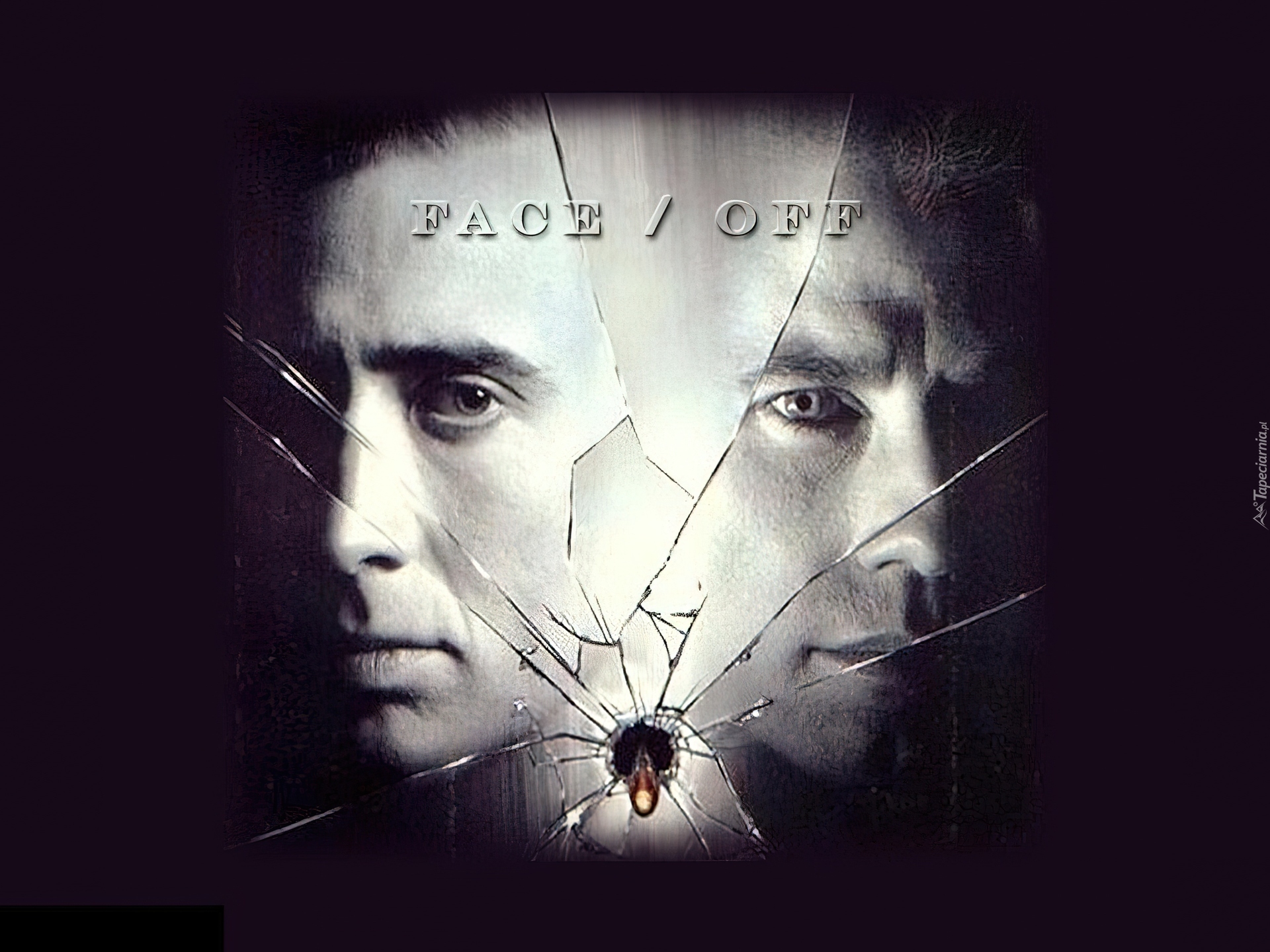 szkło, Face Off, John Travolta, Nicolas Cage