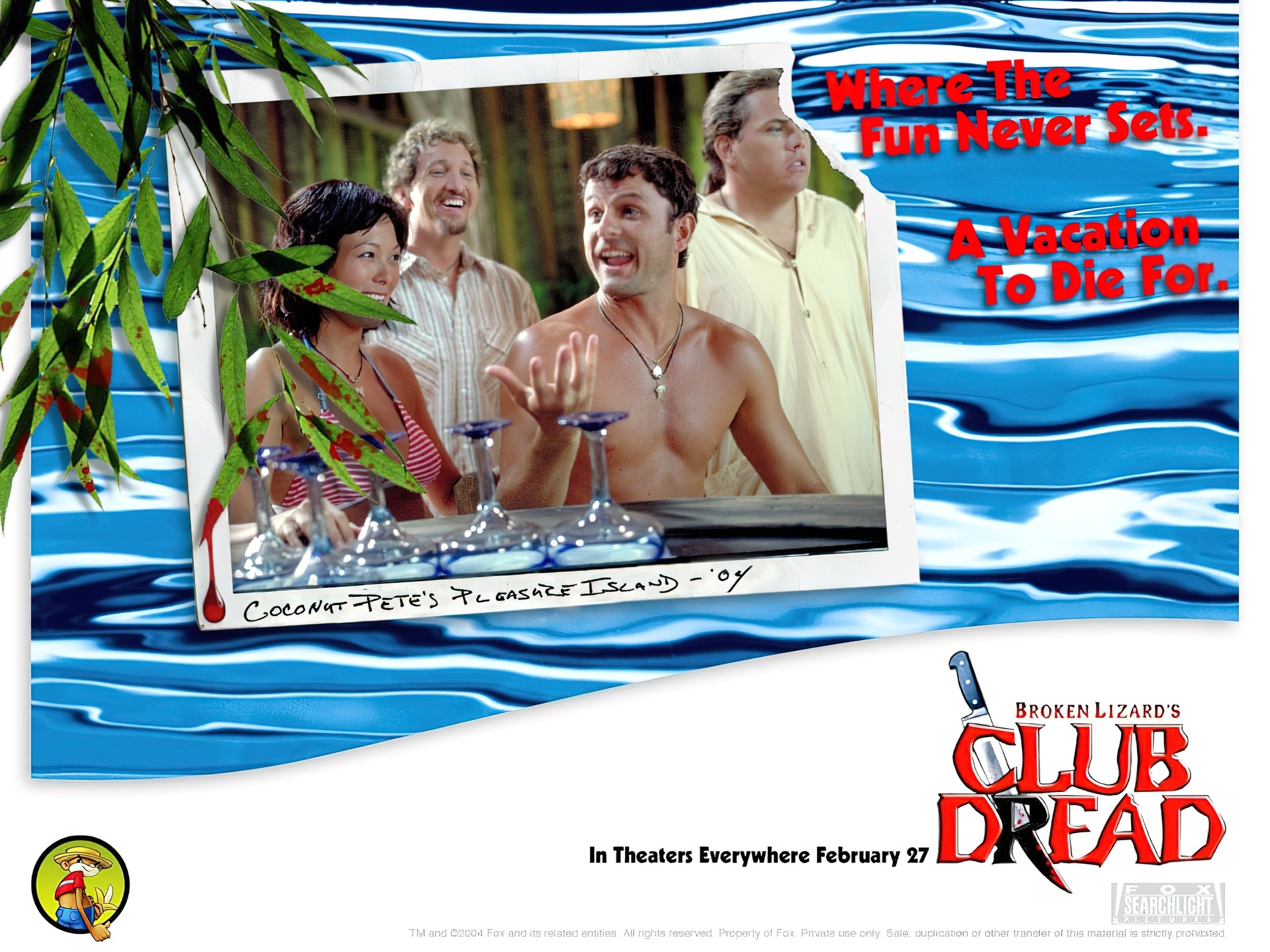 Club Dread, Lucy Liu, postacie, śmiech