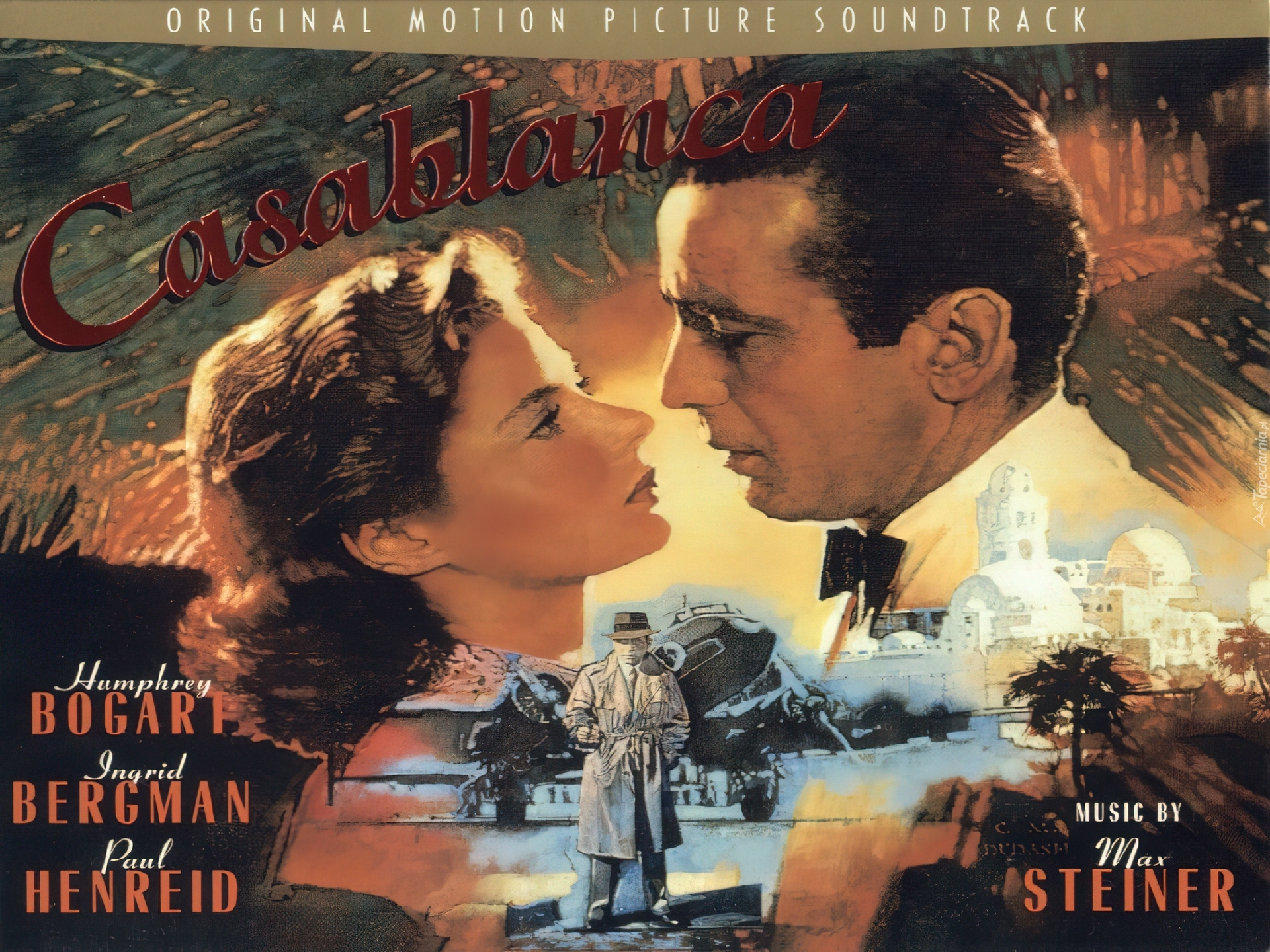 obrazek, Casablanca, Humphrey Bogart, Ingrid Bergman