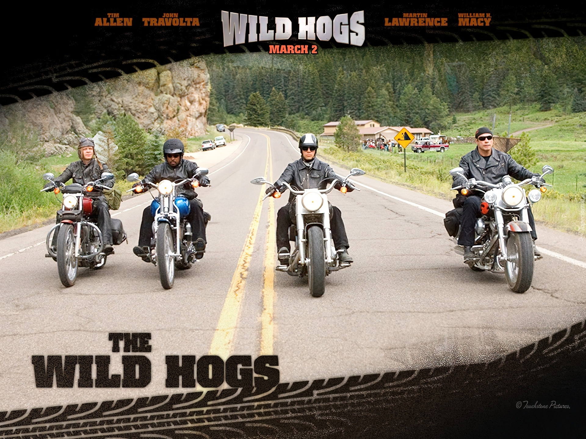 Wild Hogs, ulica, motocykliści