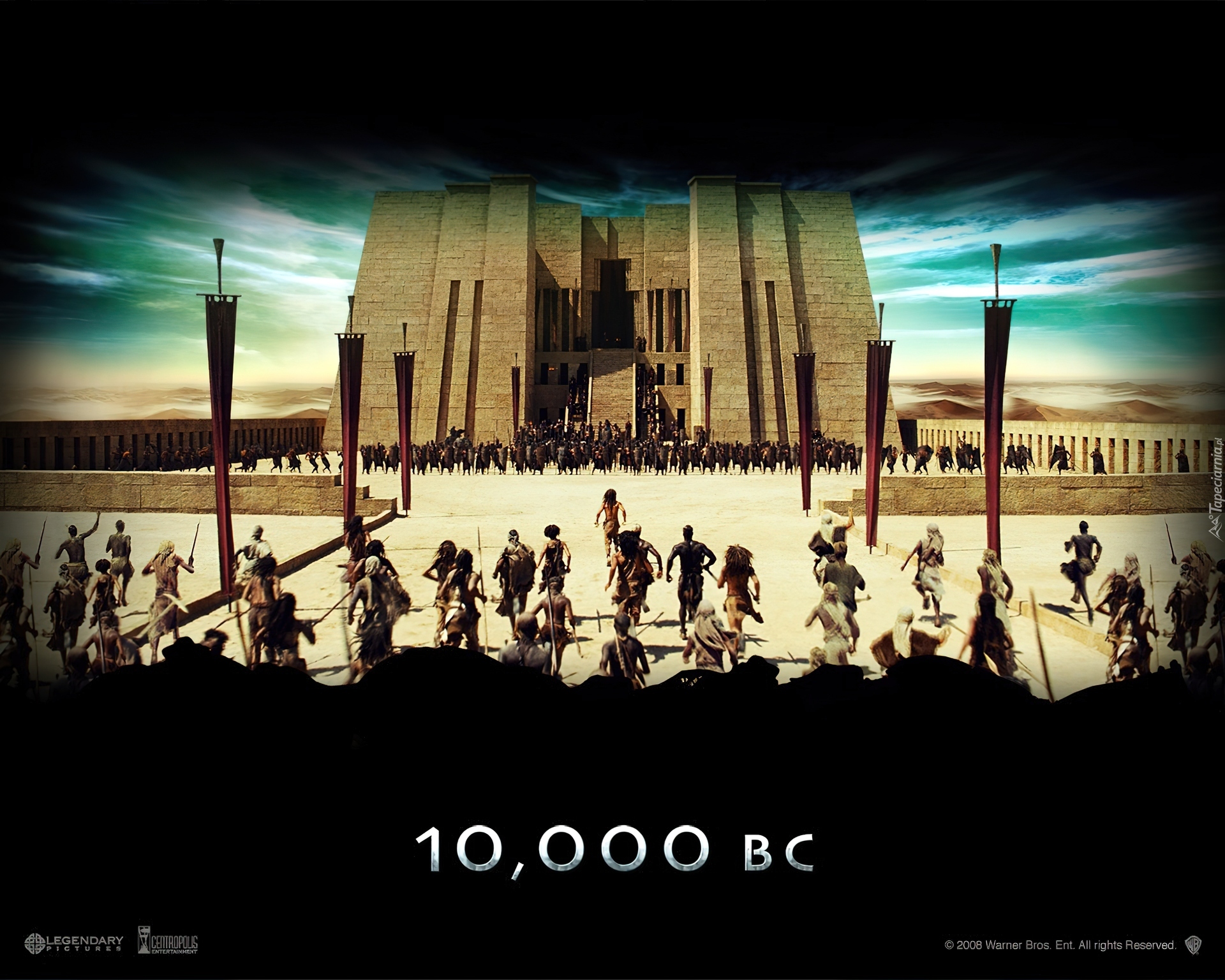 10000 Bc, budowla, atak