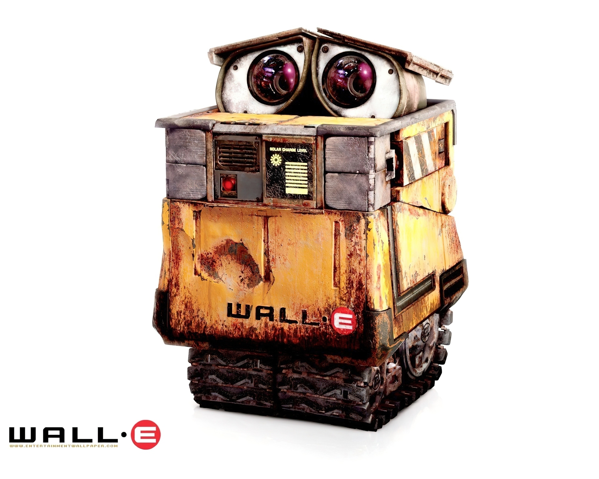 Wall E, smutne, oczy, schowany