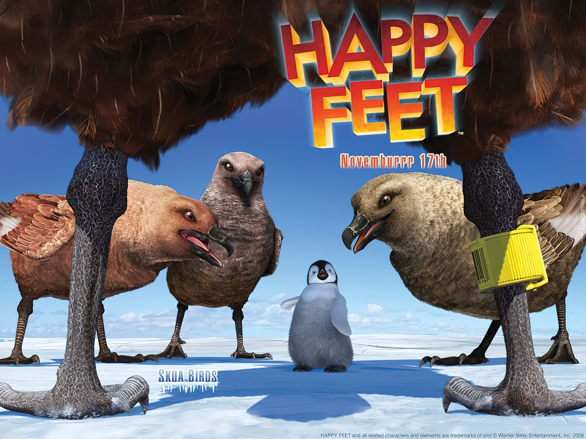 Tupot małych stóp, Happy Feet,  ptaki, pingwin