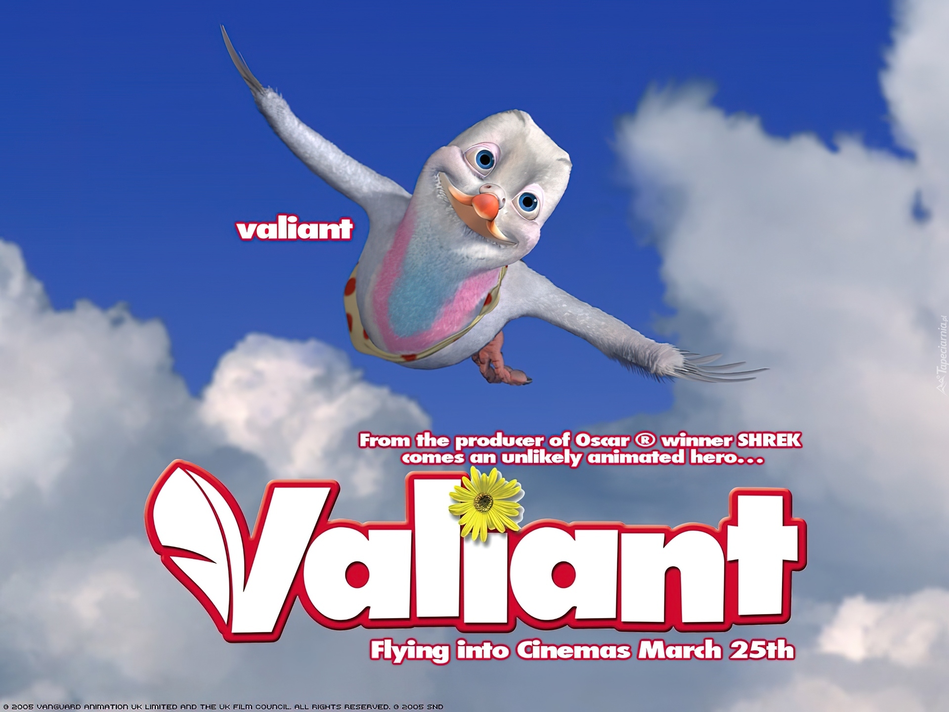 Film animowany, Szeregowiec Dolot, Valiant, ptak, niebo