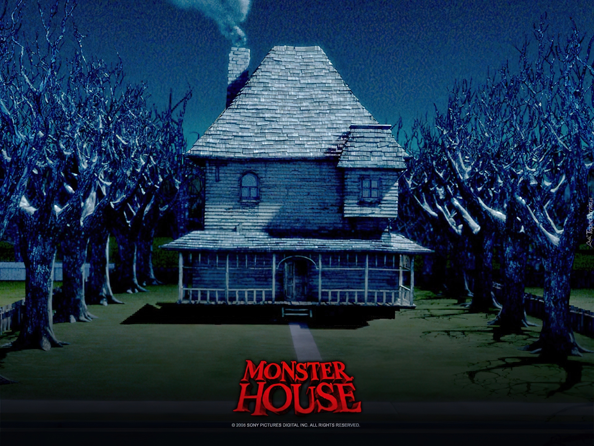 Straszny dom, Monster house, drzewa