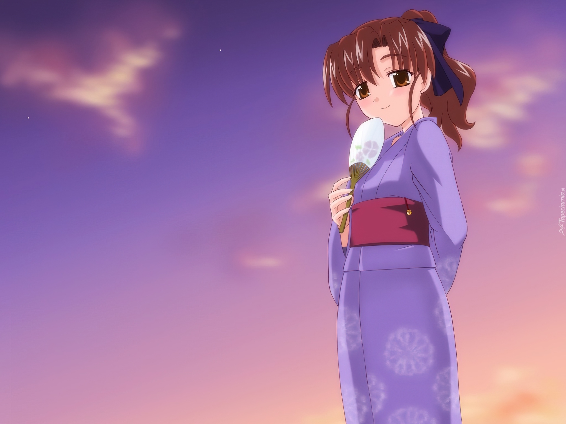 Yohko, wachlarz, kimono