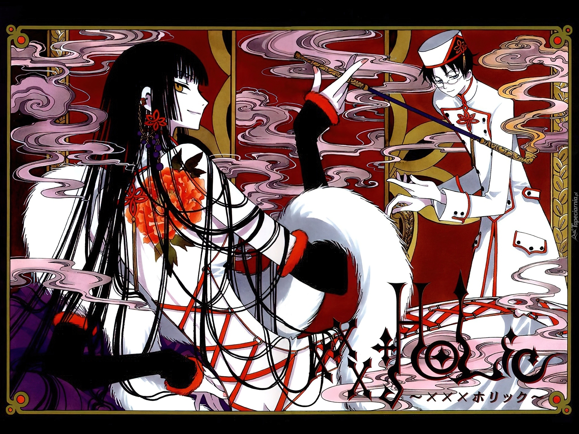 Xxxholic, kobieta, fajka, lokaj