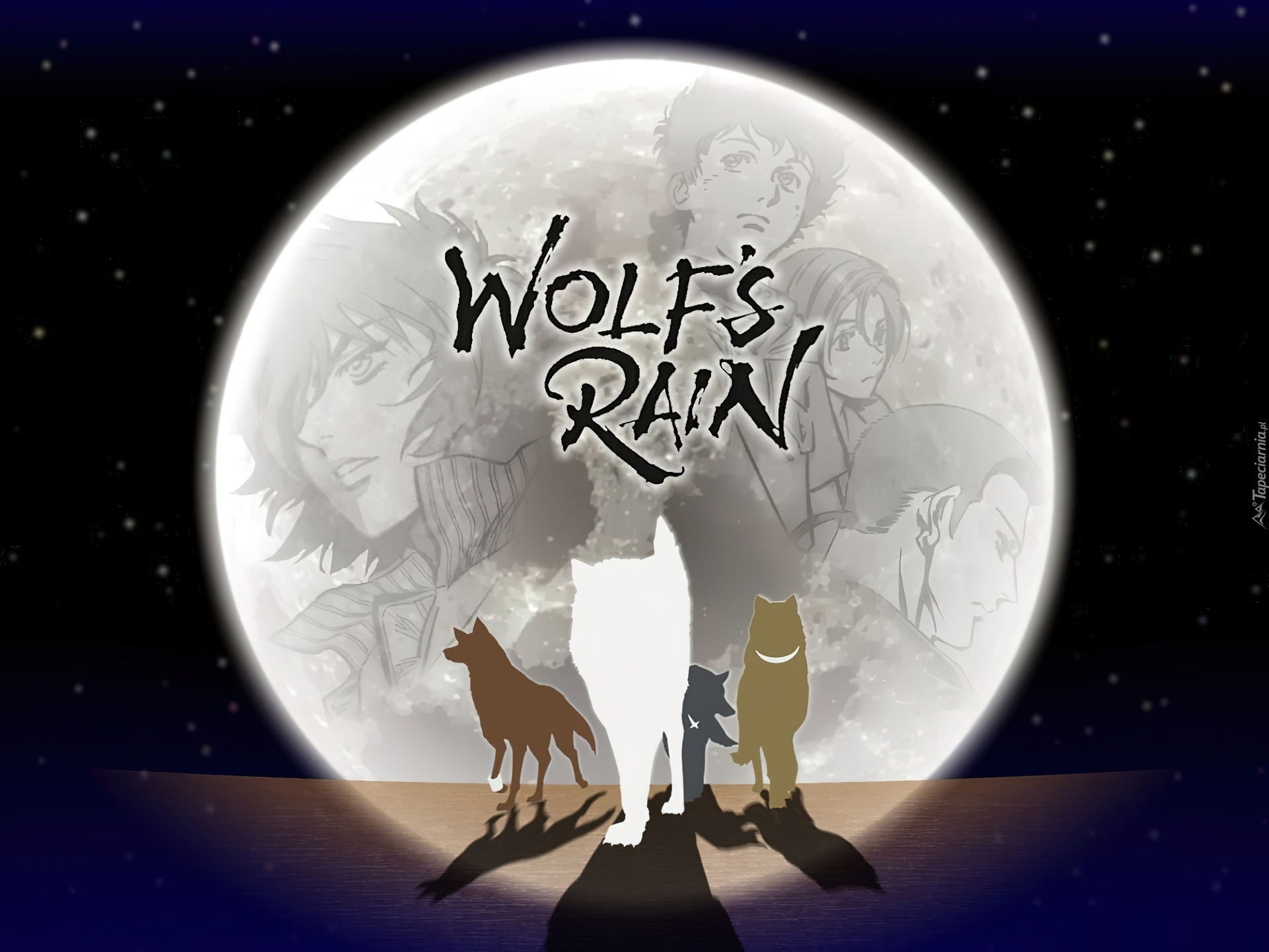 księżyc, postacie, gwiazdy, Wolfs Rain