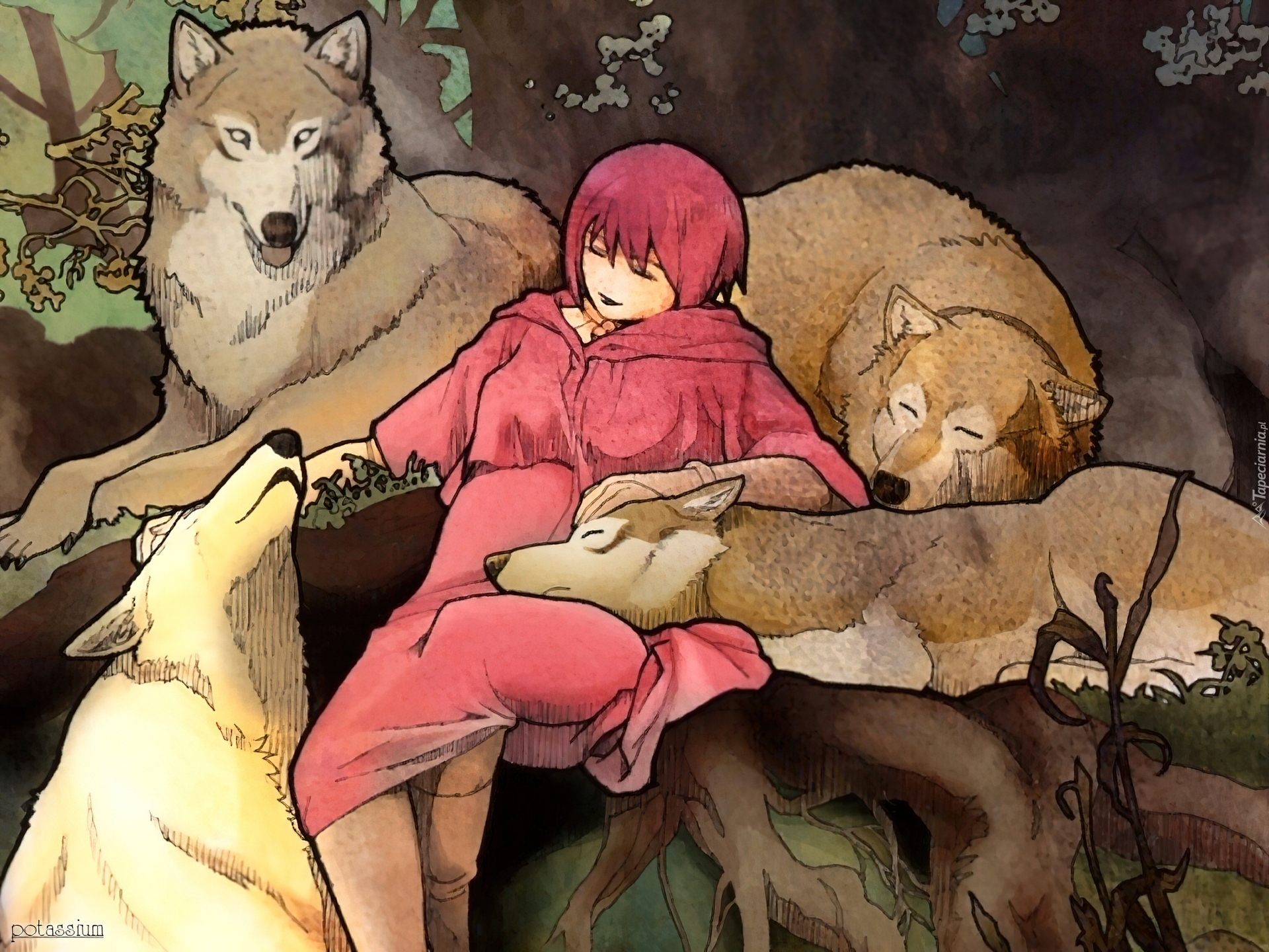 Wolfs Rain, wilki, dziewczynka