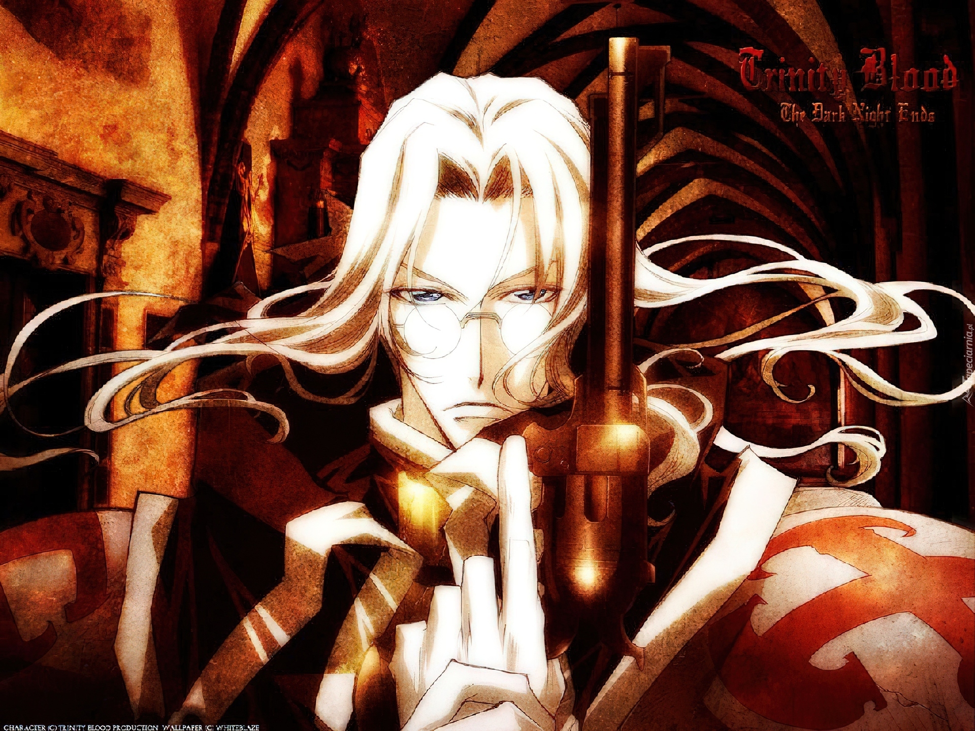 Trinity Blood, broń, postać, okulary