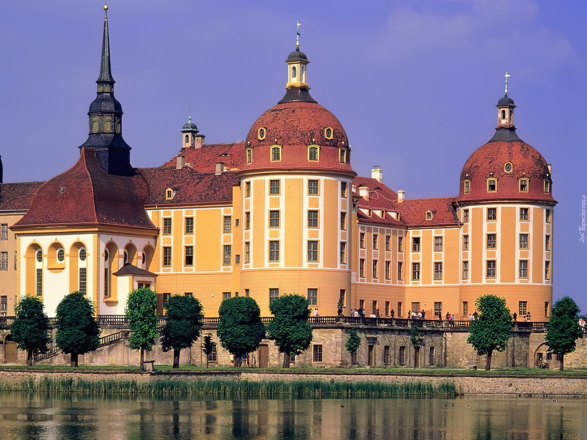 Moritzburg, Zamek, Saksonia, Niemcy, Jezioro