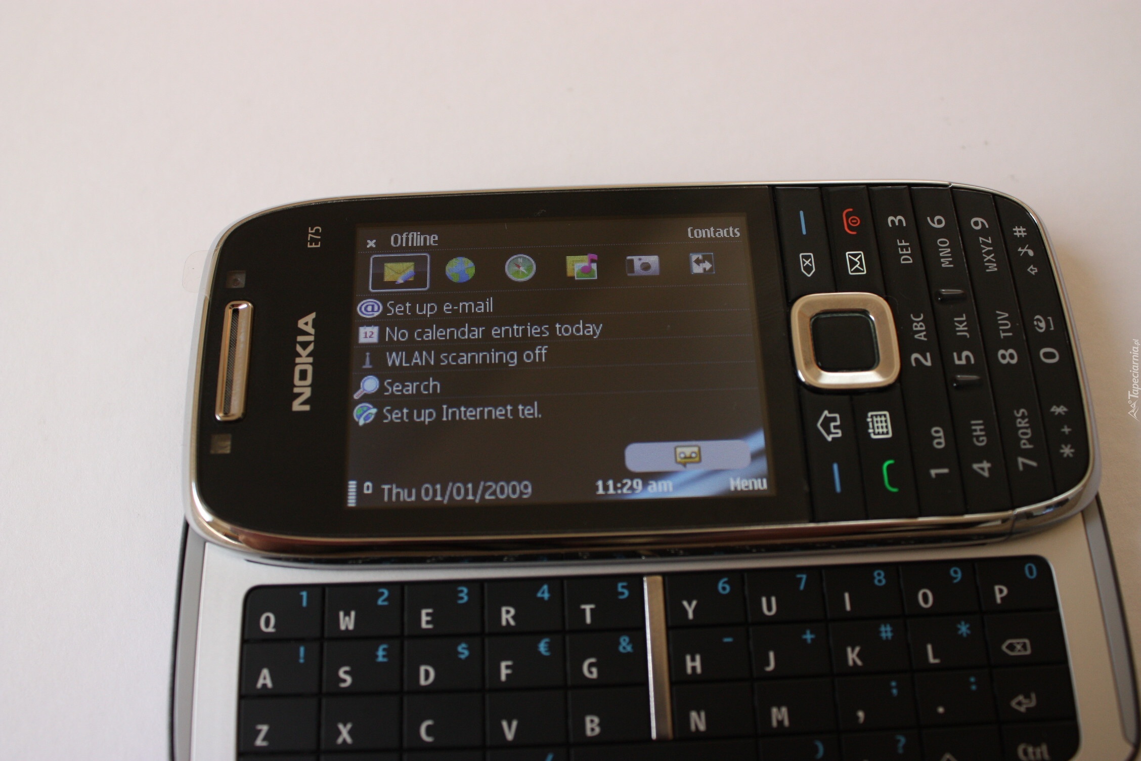 Nokia E75, Czarny, Srebrny, WLAN