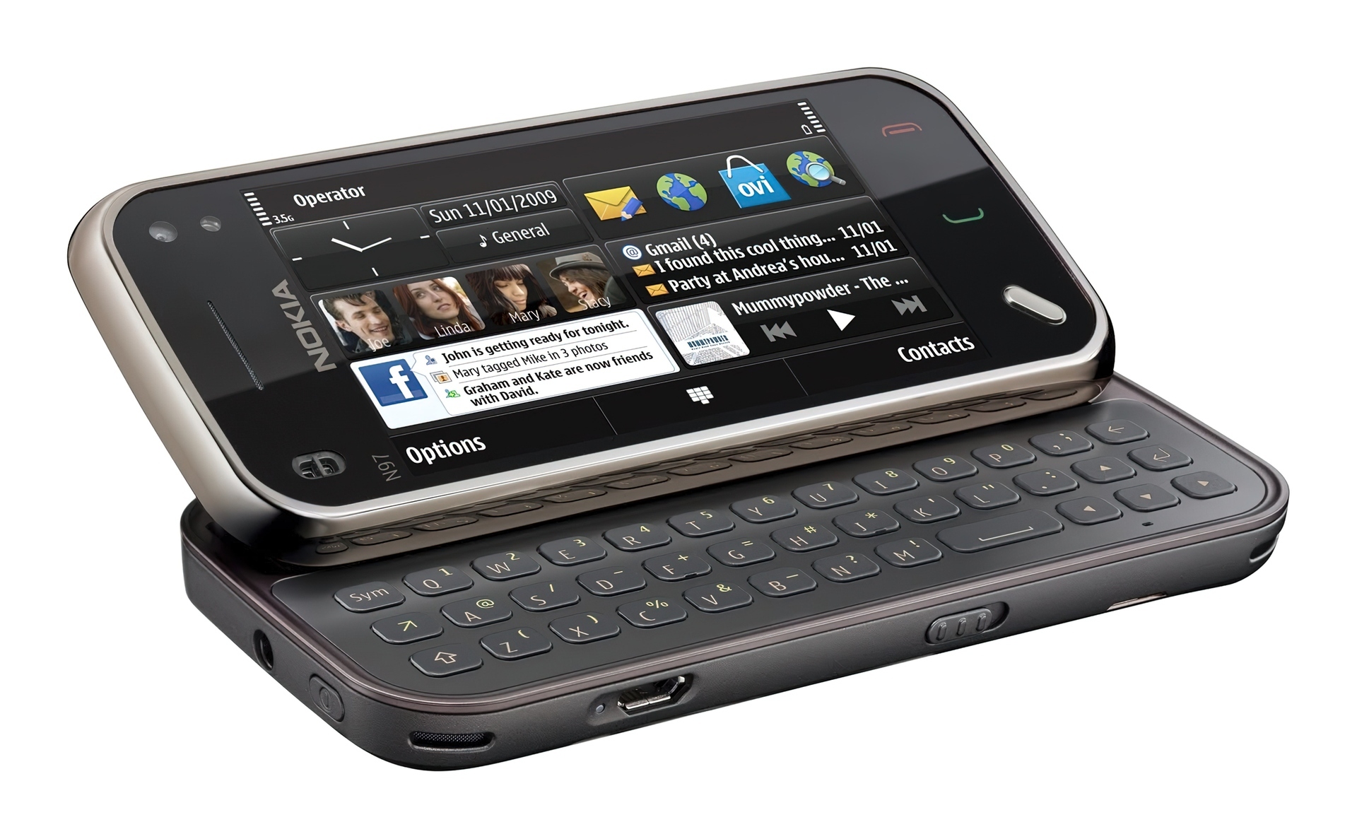 Nokia N97, Czarna, QWERTY