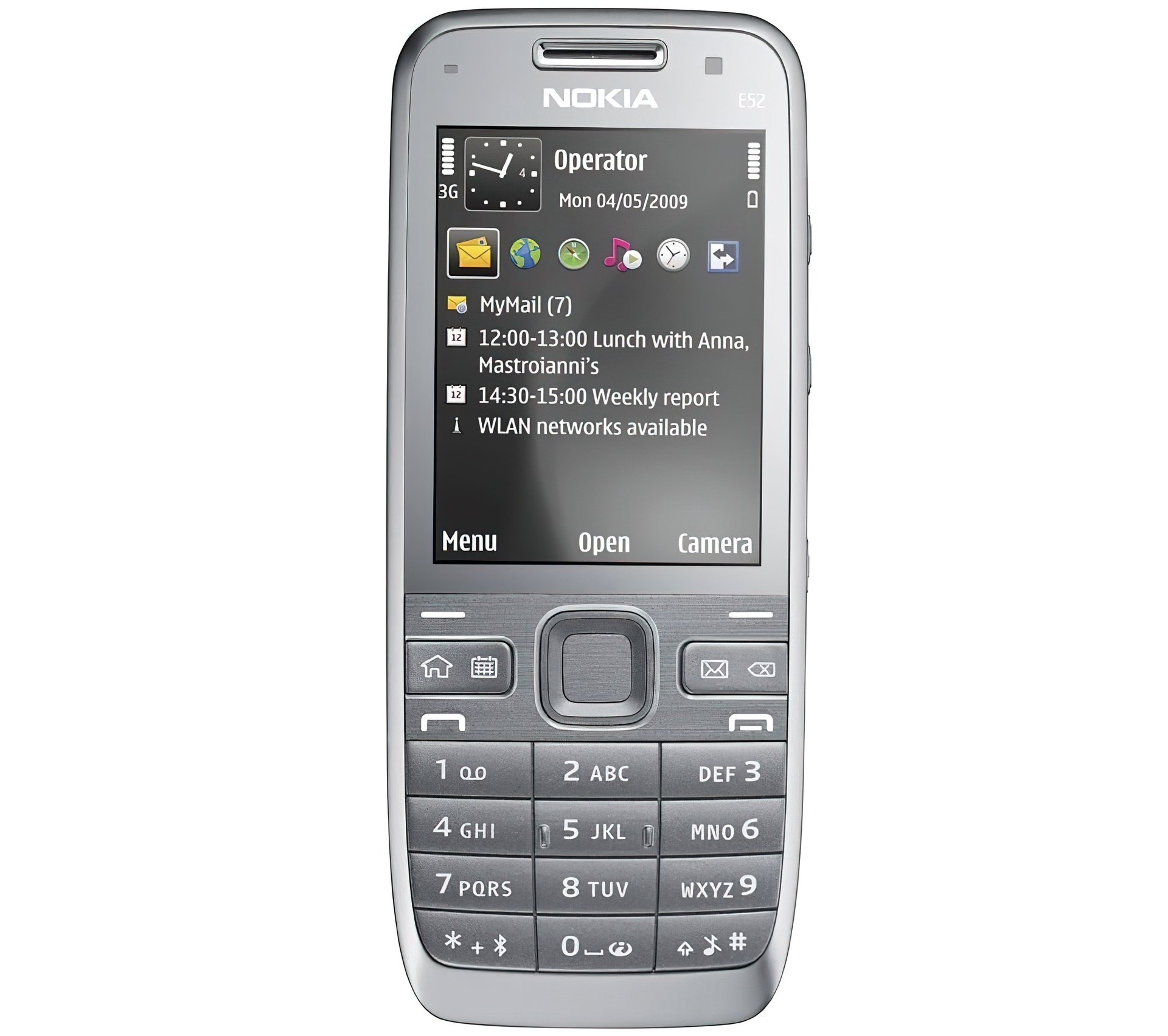 Nokia E52, Srebrna, 3G