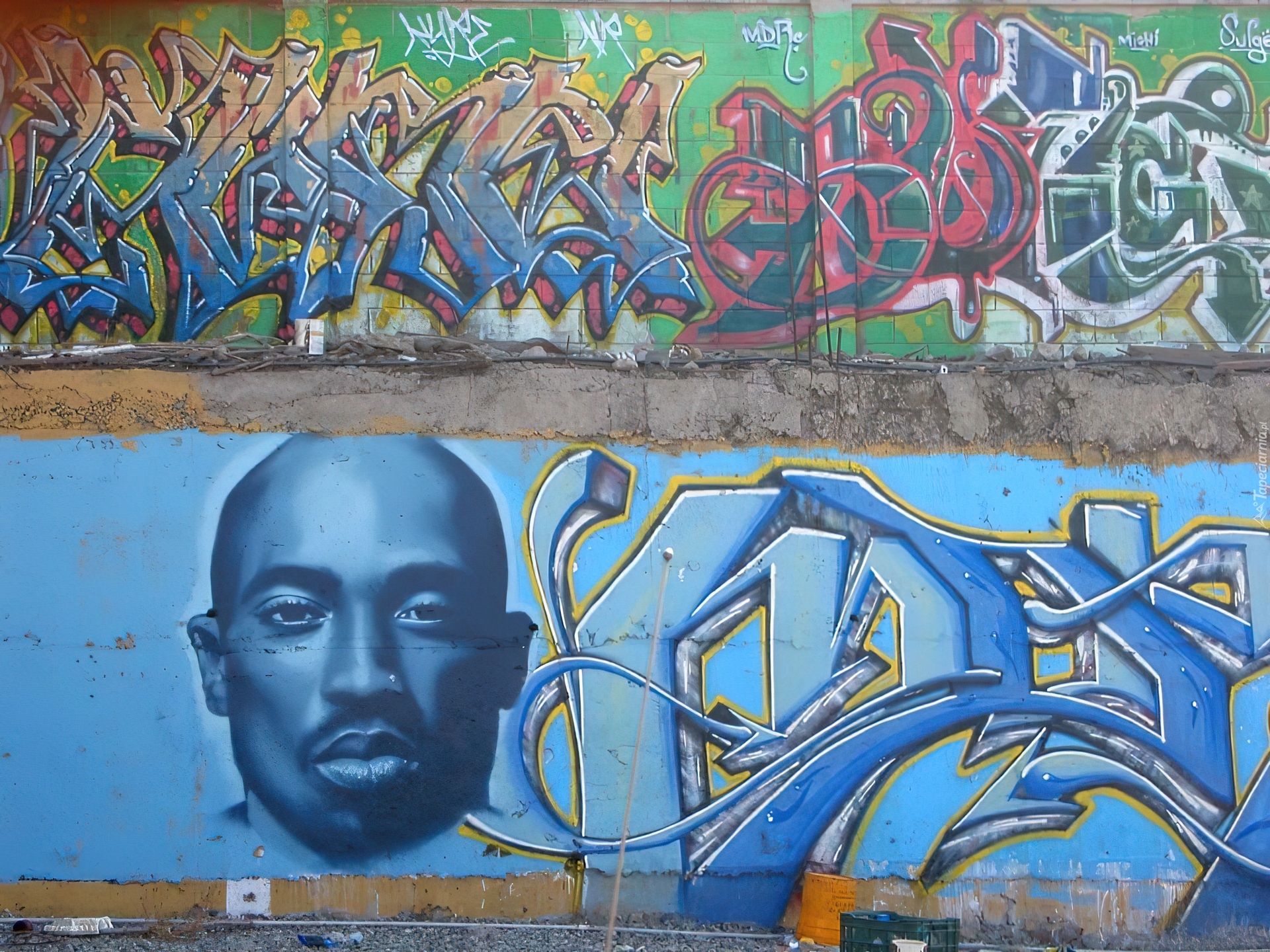 2 Pac, Ścina, Graffiti