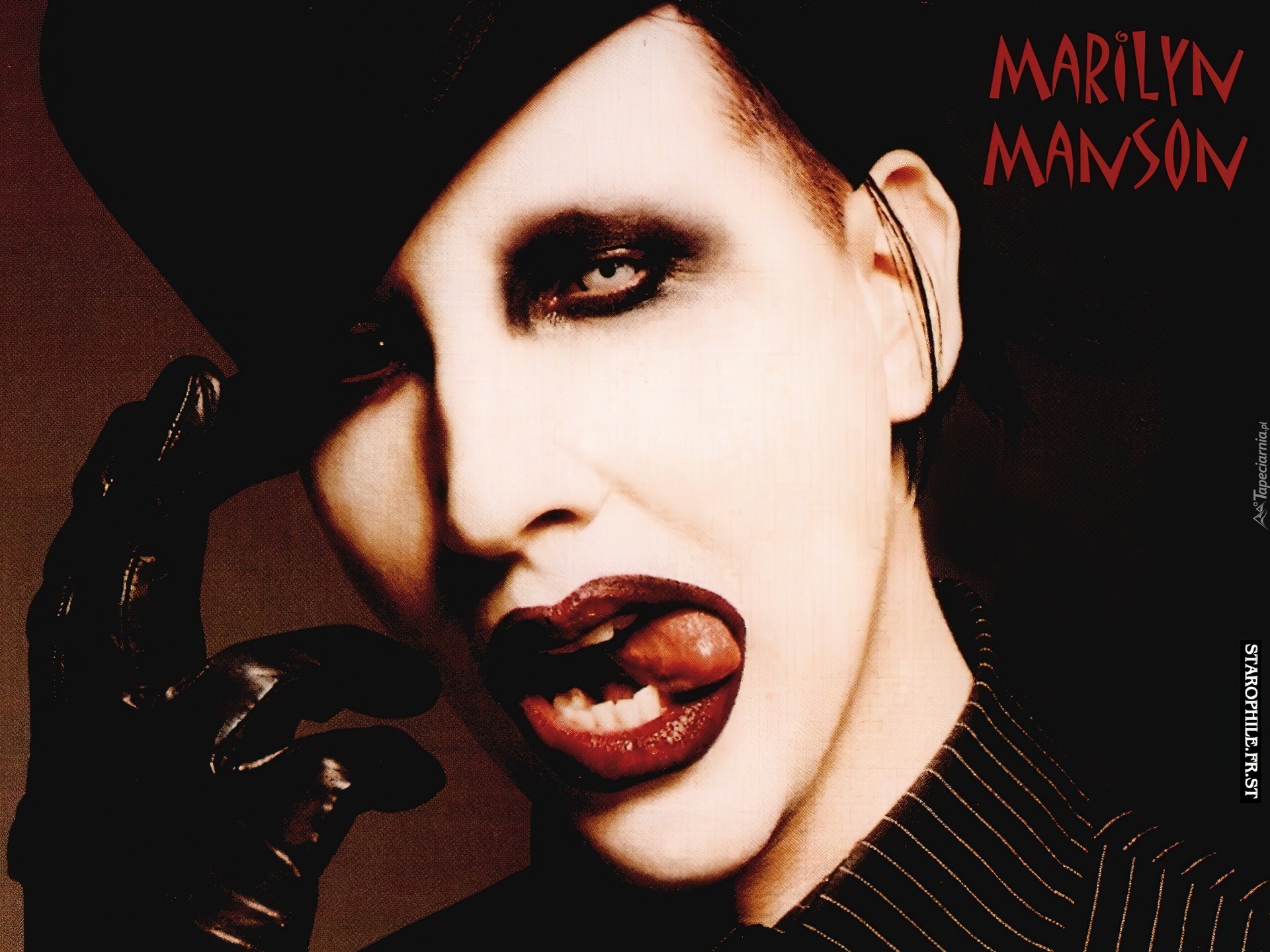 Marilyn Manson, Język, Zęby, Czarna, Rękawiczka