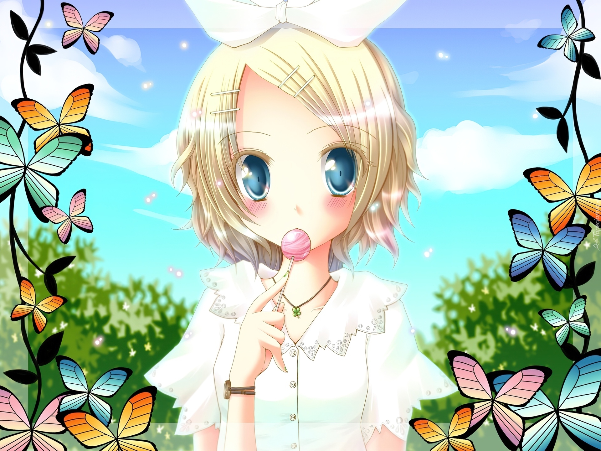 Vocaloid, Rin Kagamine, Lizak, Motyle