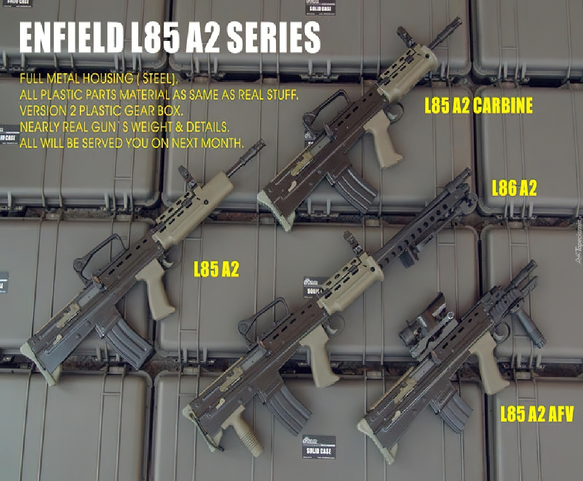 Broń, L85 A2, L85 A2 CARBINE, L85 A2 AFV, L86 A2