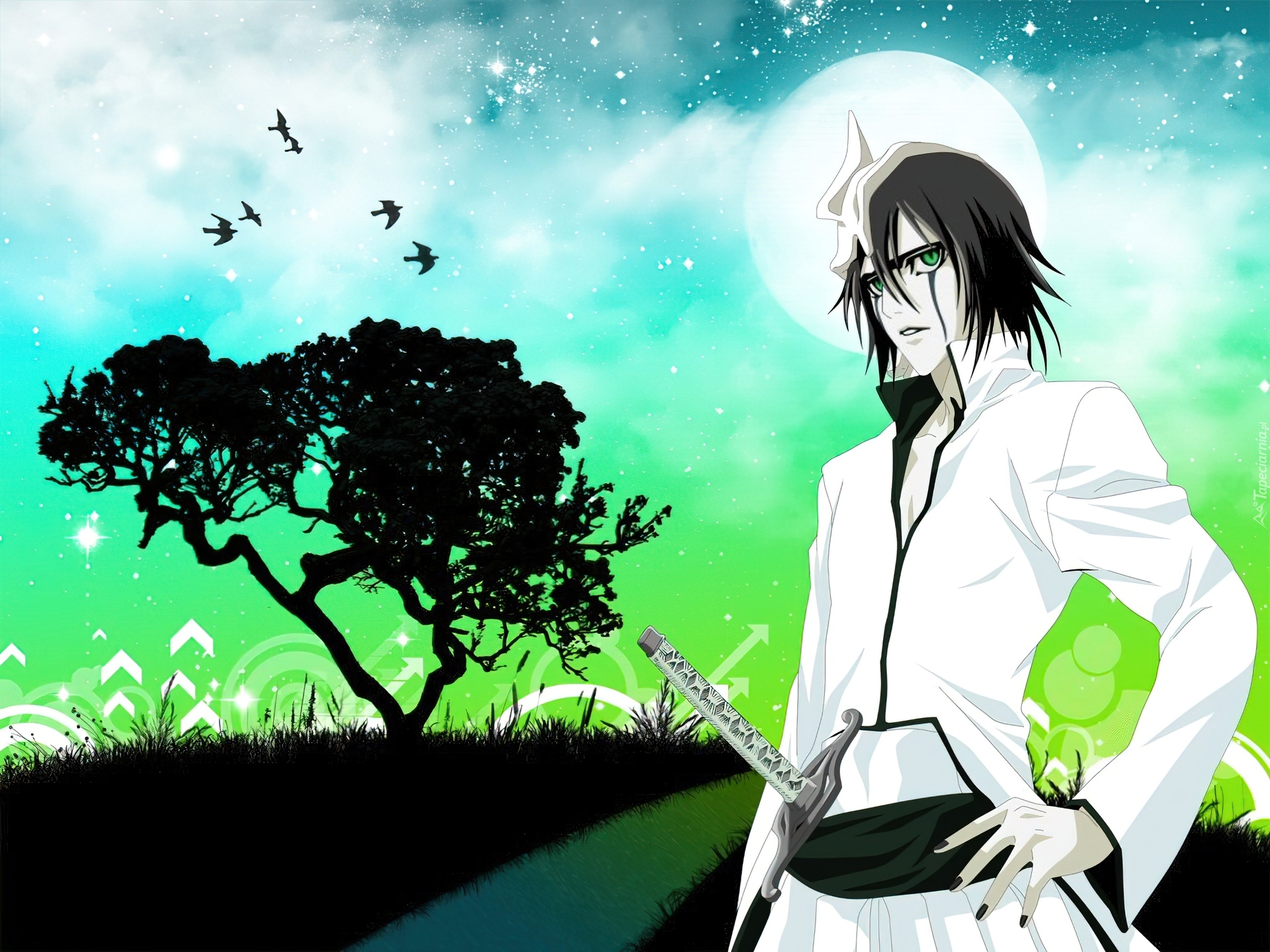 Bleach, Ulquiorra Shiffer, Ptaki, Drzewo