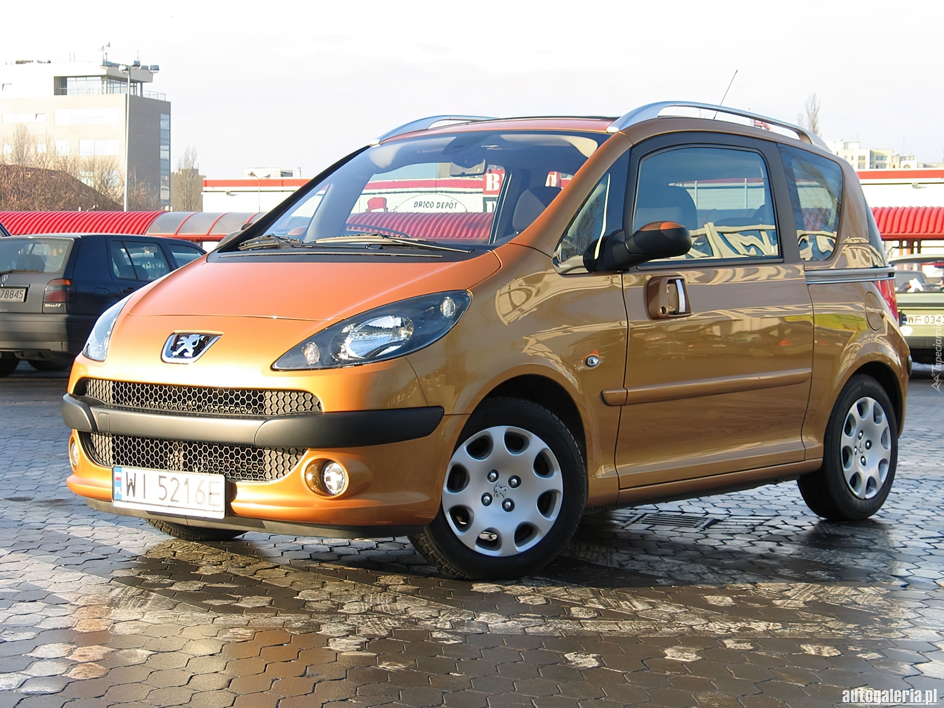 Peugeot 1007, złoty, metalik