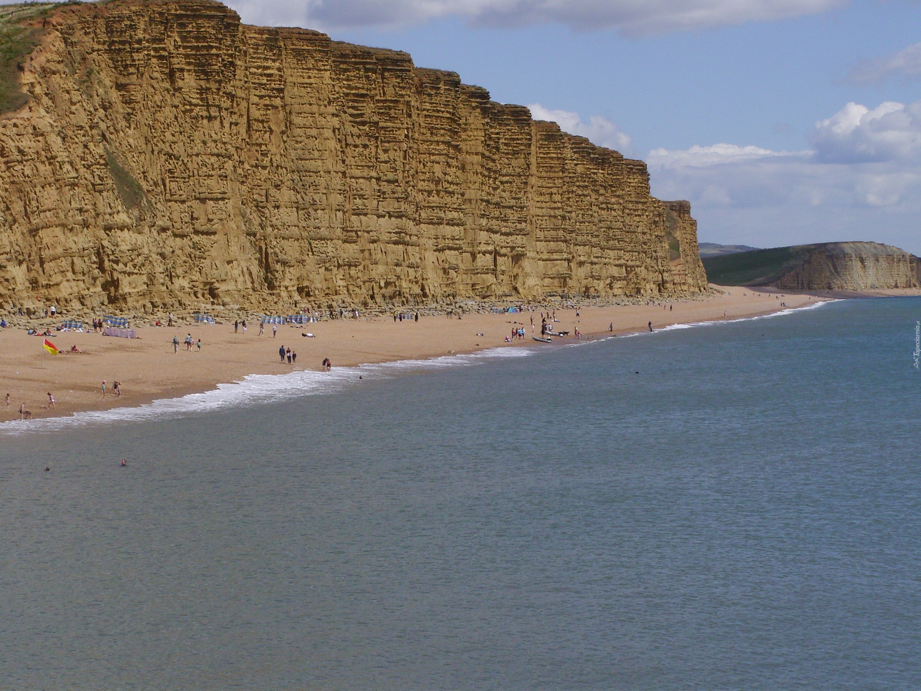 west bay.uk Anglia, klif, plaża, morze