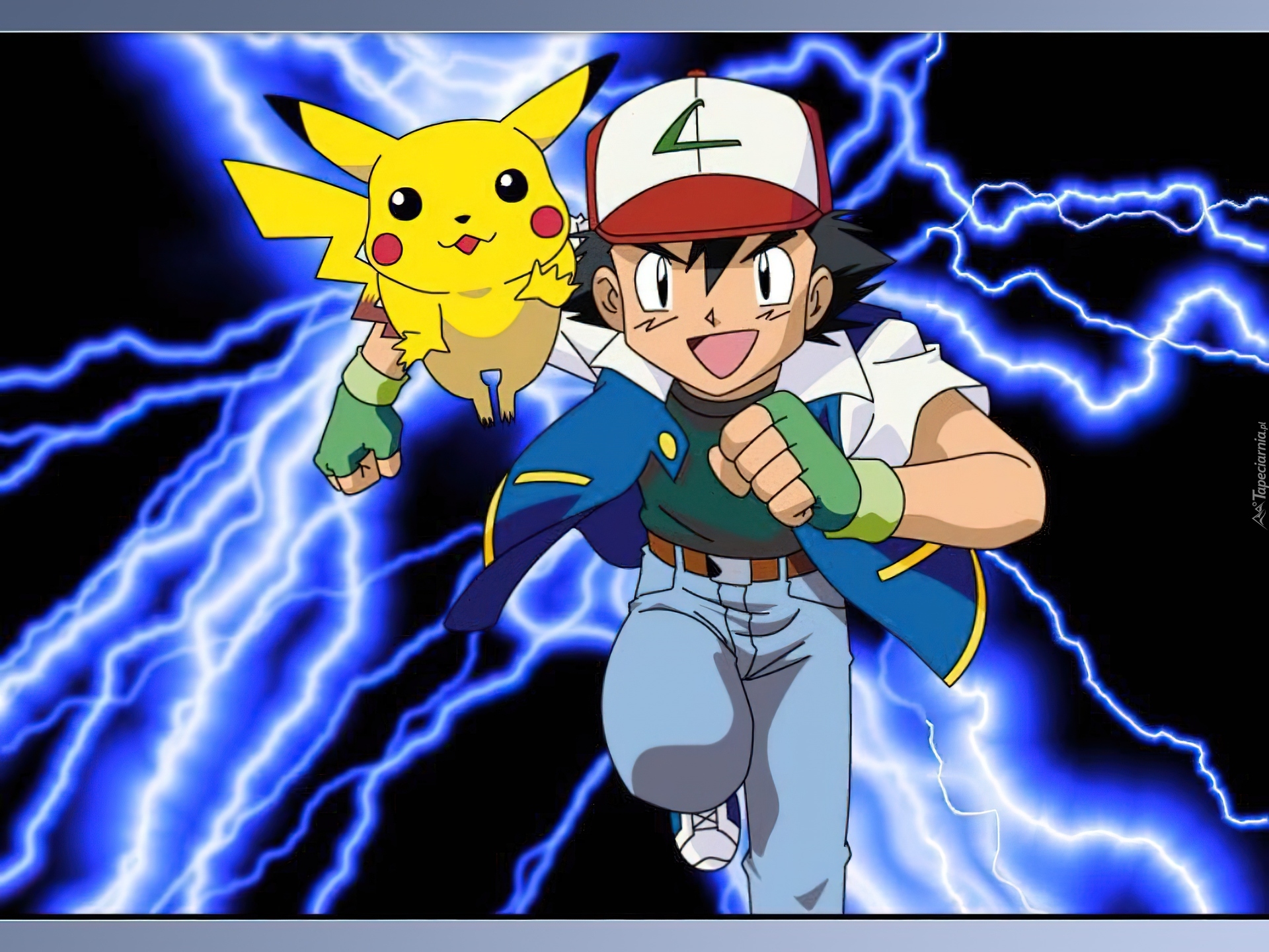 Pikachu, Ash, pioruny