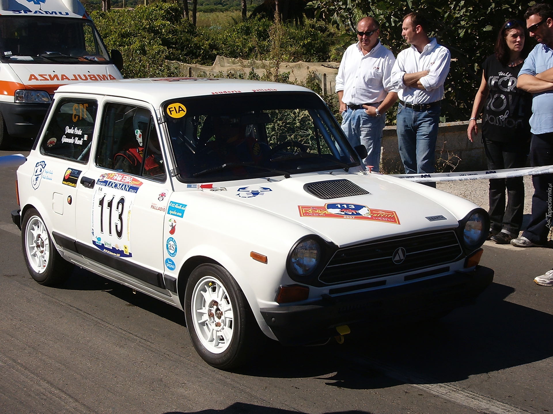 Rajdowy, Autobianchi A112, Wyścig, Naklejki