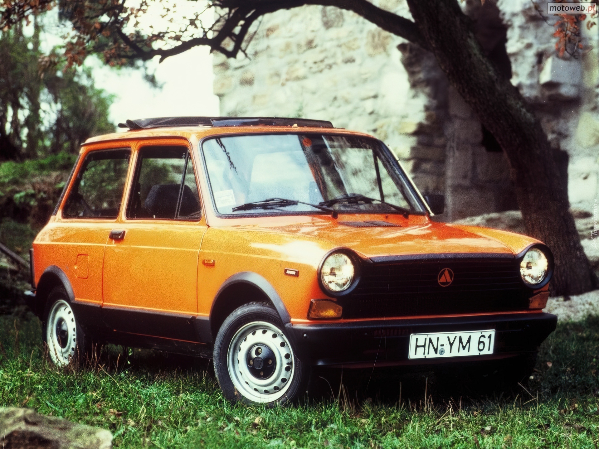 Pomarańczowy, Autobianchi A112, Dach, Rozsuwany, Ruiny