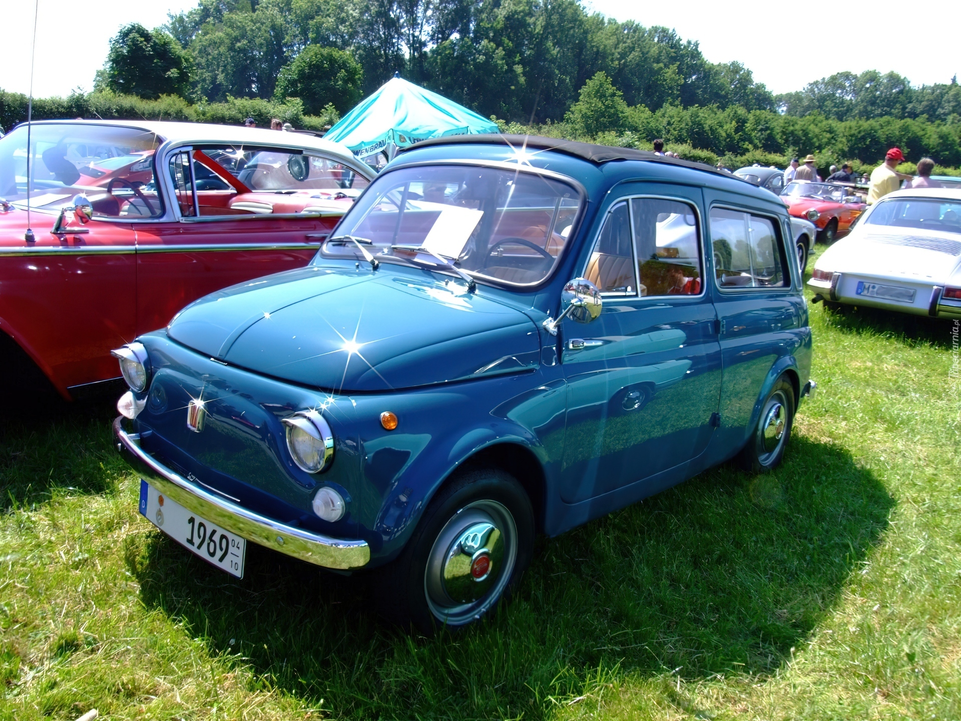 Niebieski, Autobianchi A500 Giardiniera, Zlot, Klub