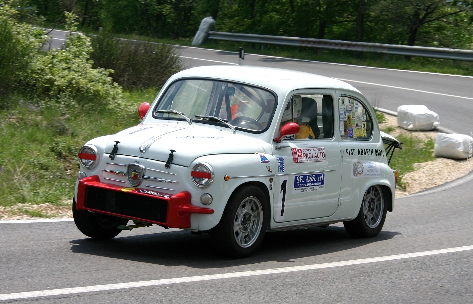 Abarth 595, Rajd, Naklejki, Serpentyna