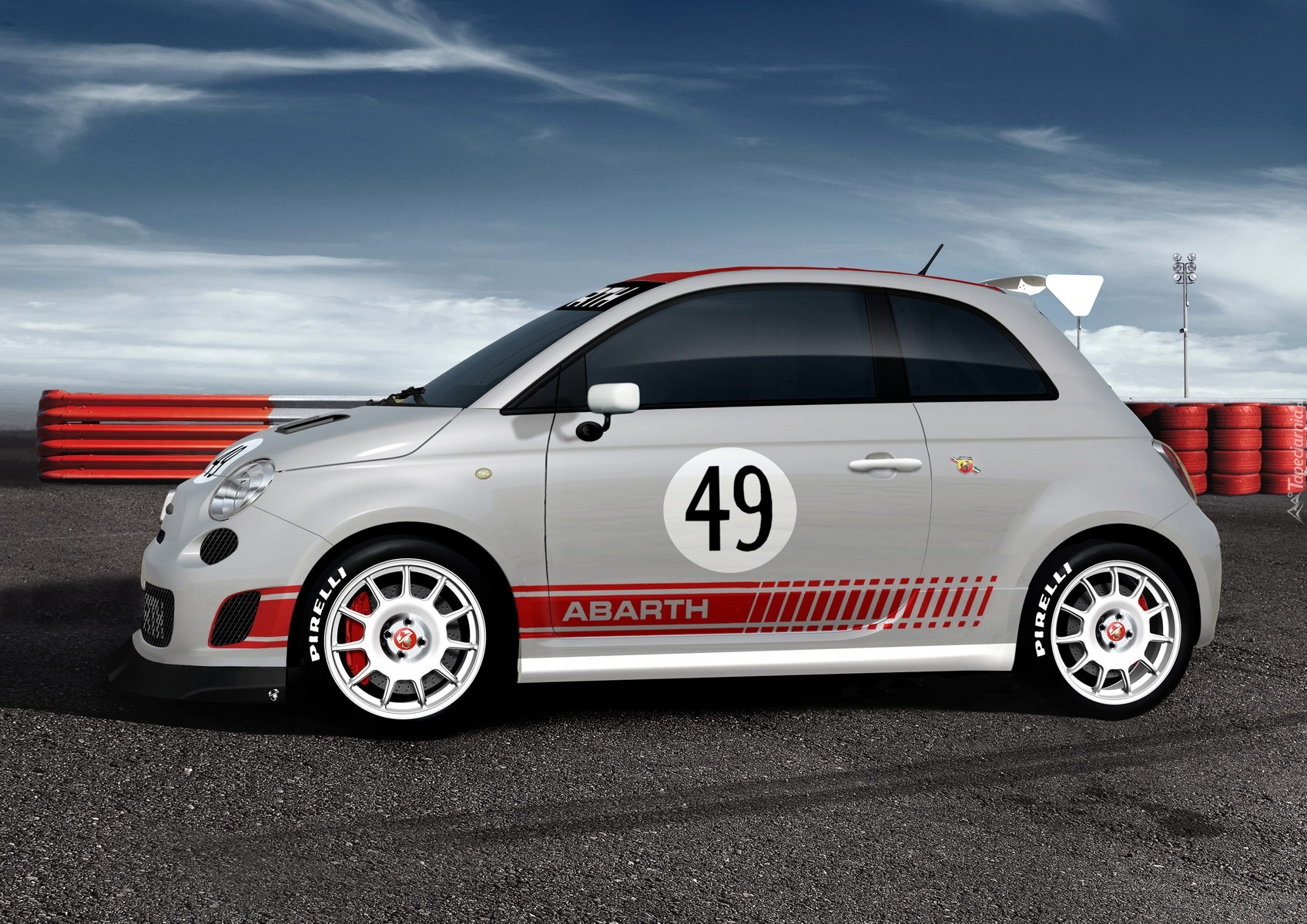 Wyścigowy, Abarth 500, Spojler, Dokładka