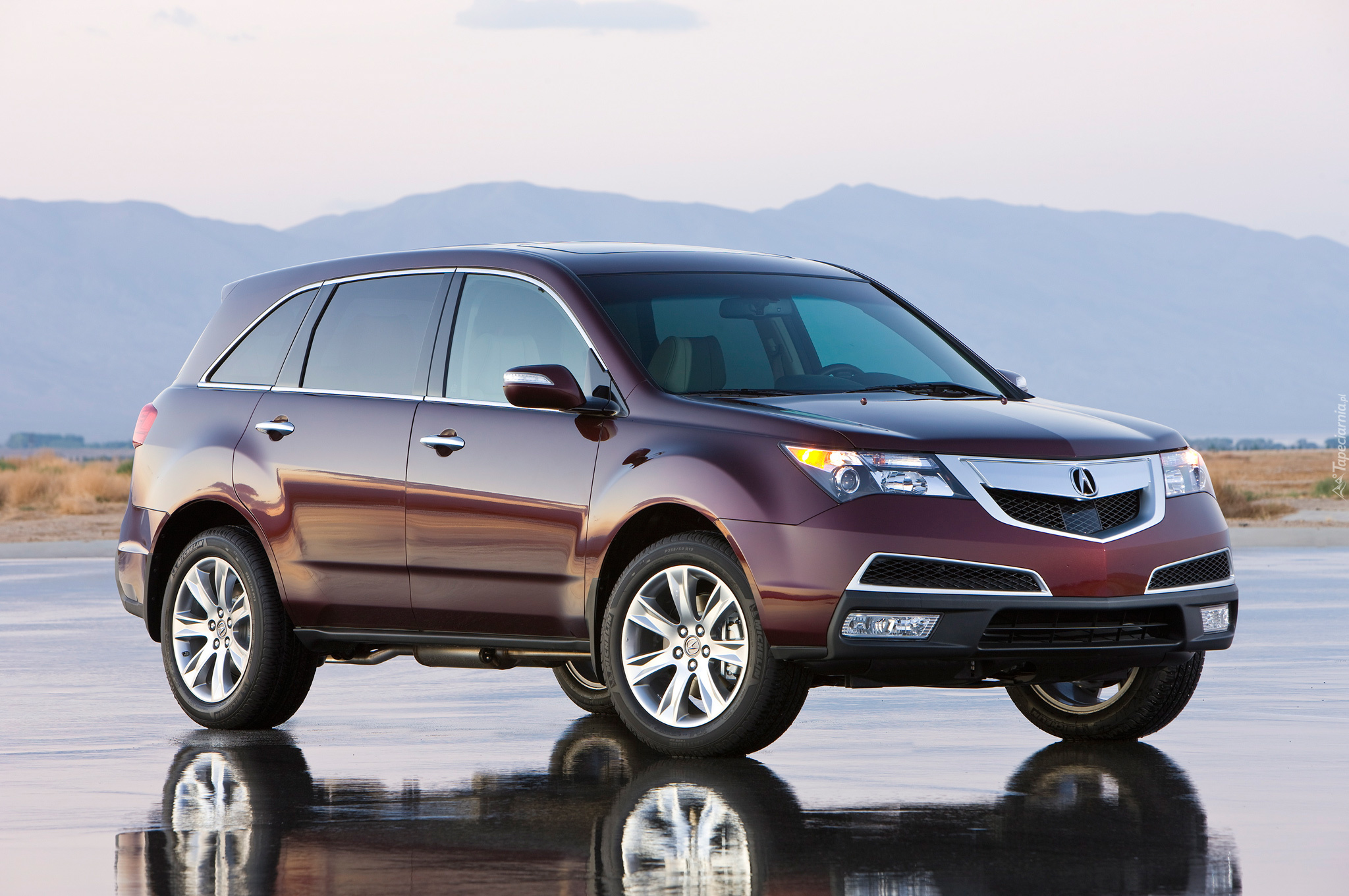 Bordowa, Acura MDX, Odbicie