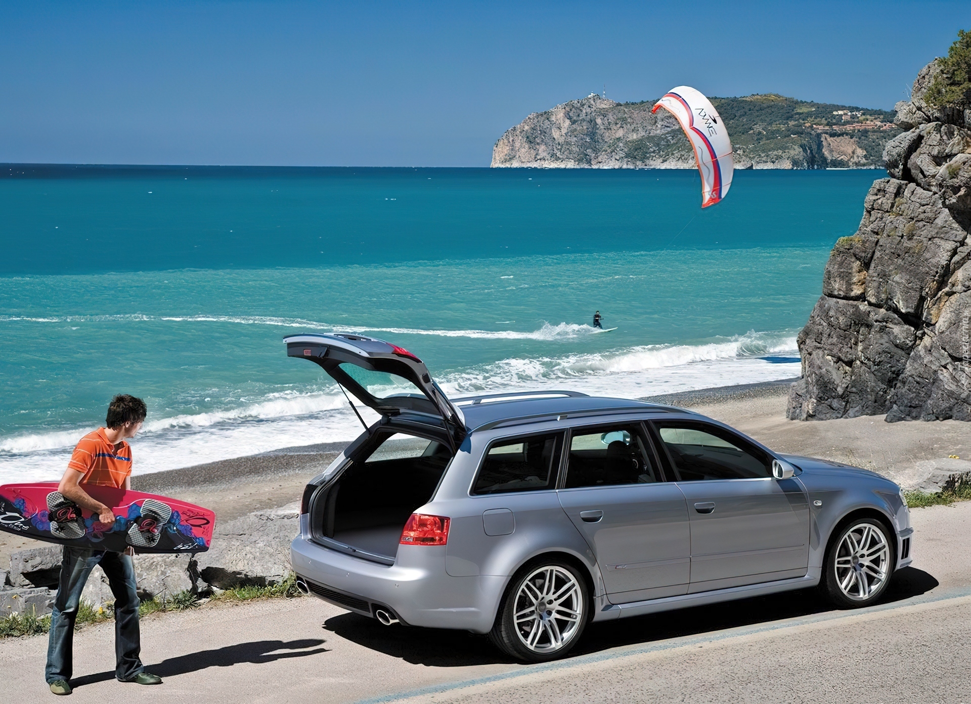 Audi RS, Plaża, Morze