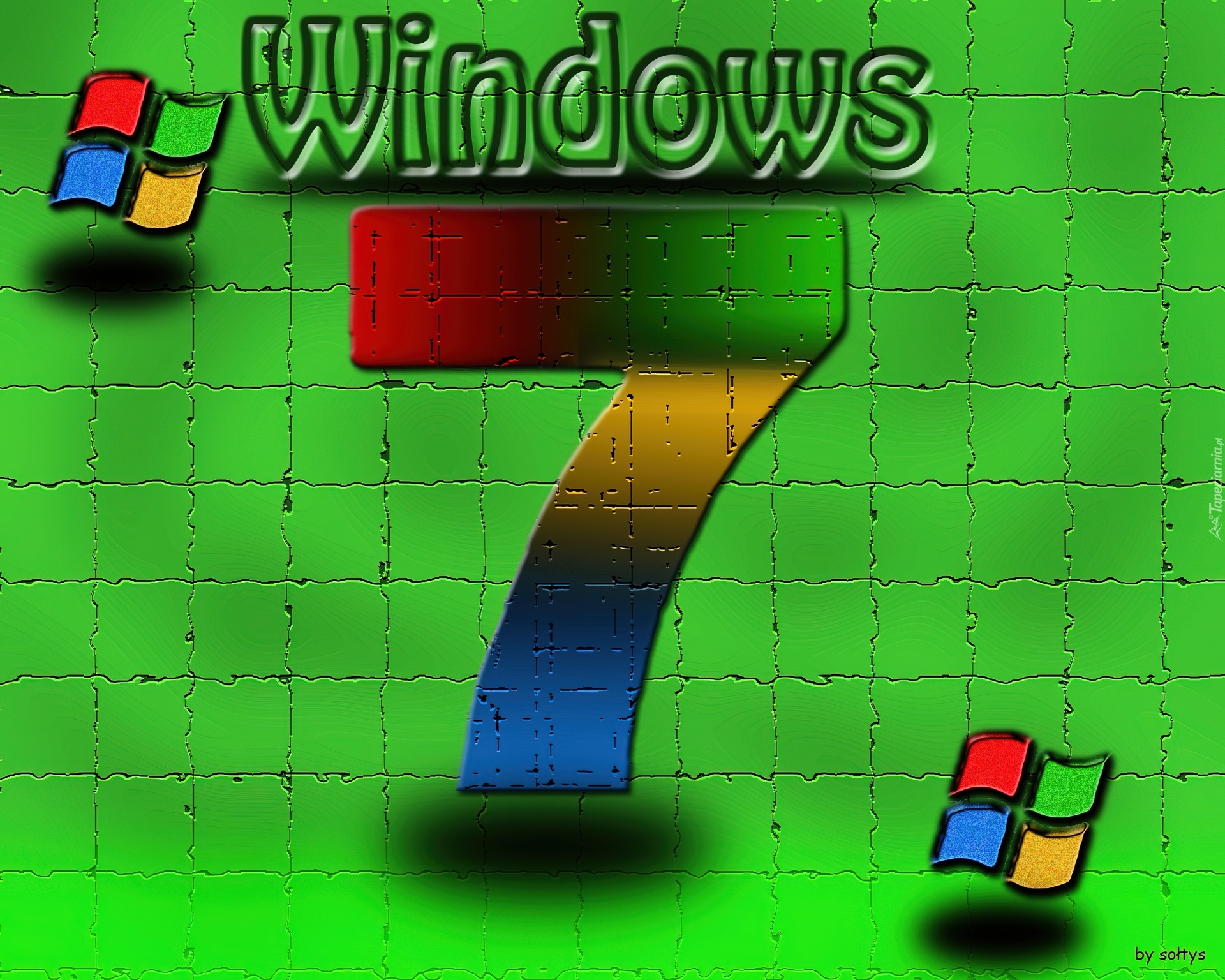 Zielony, Windows 7