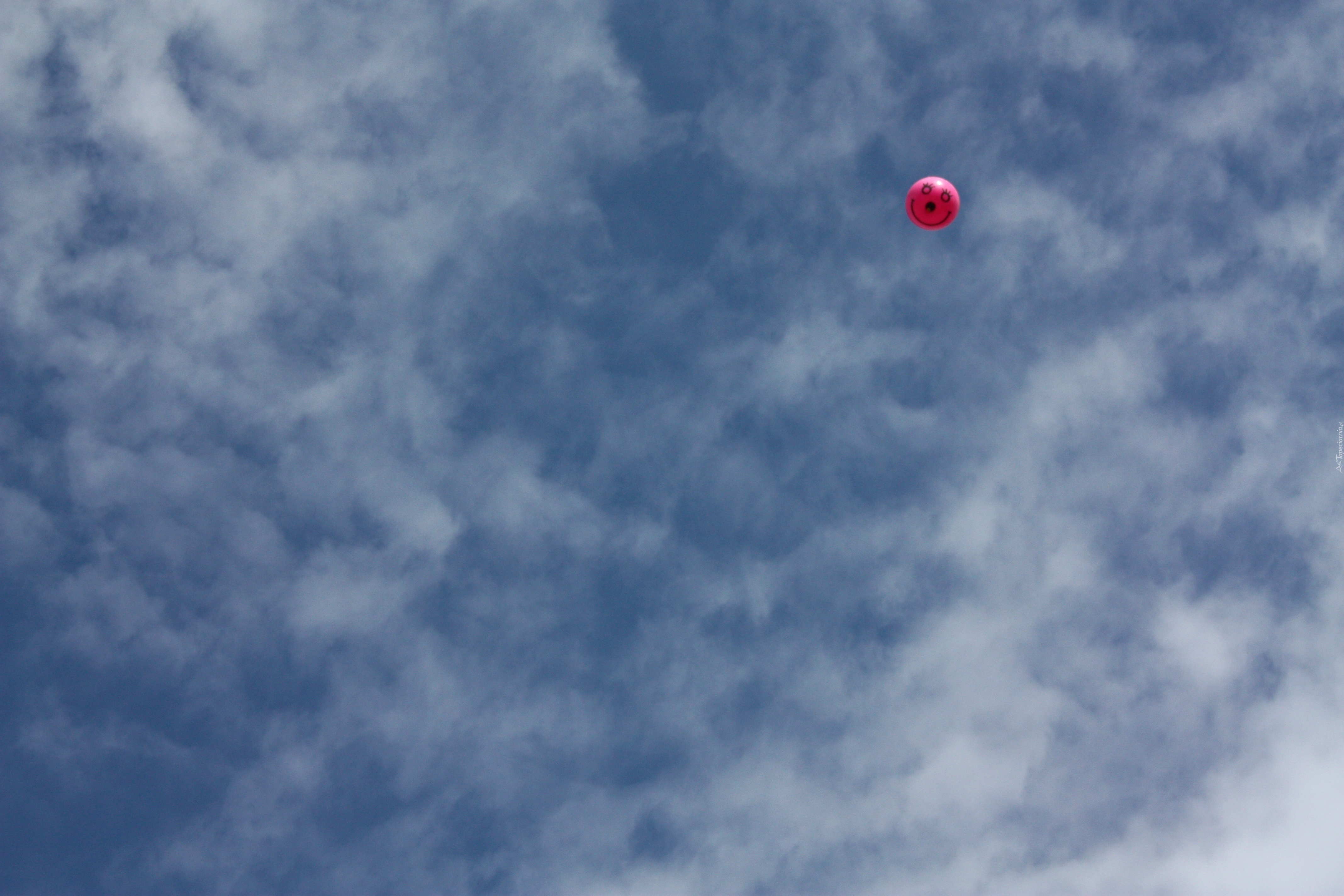 Niebo, Różowy, Balonik