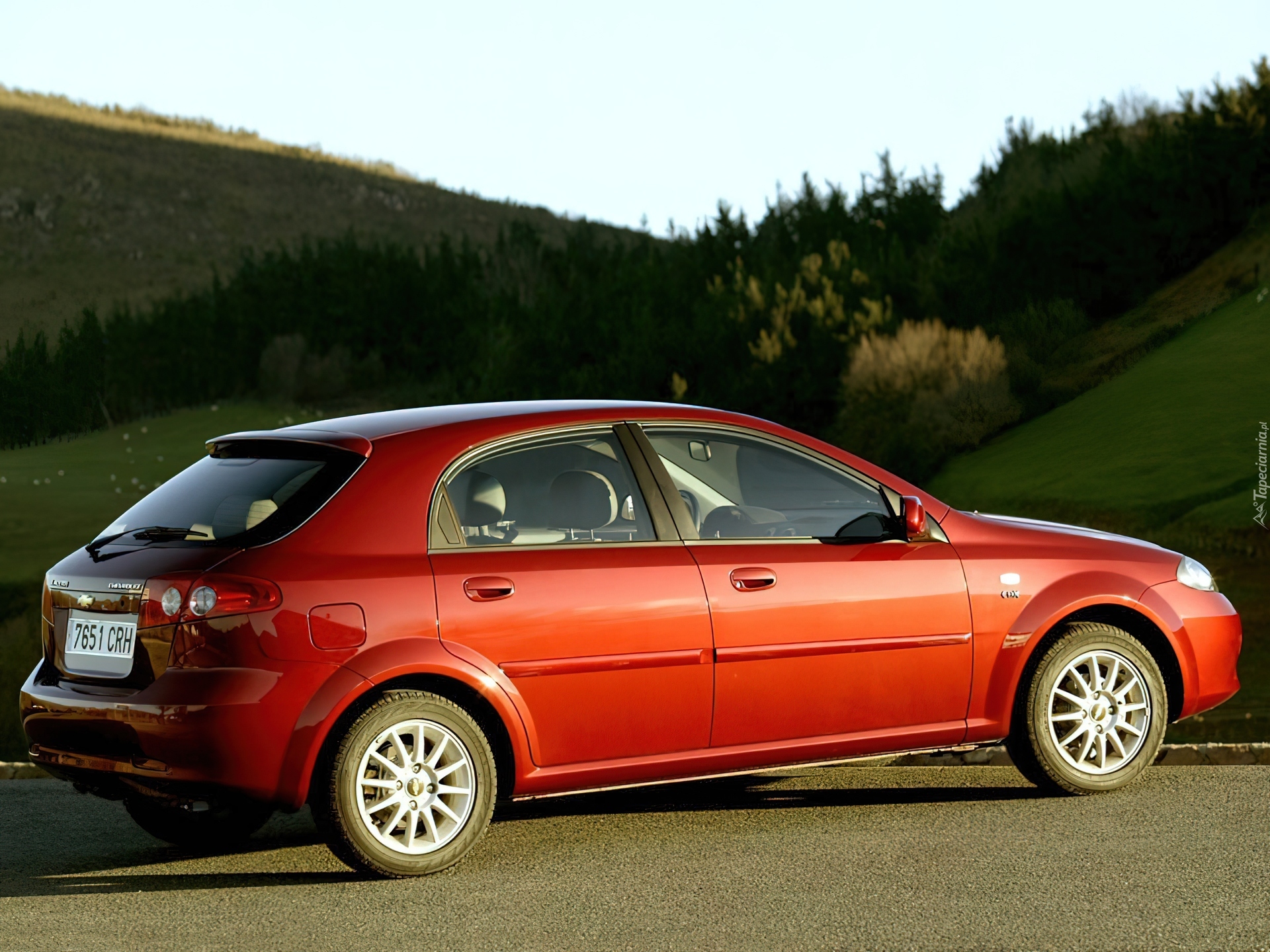 Czerwony, Chevrolet Lacetti, Hatchback