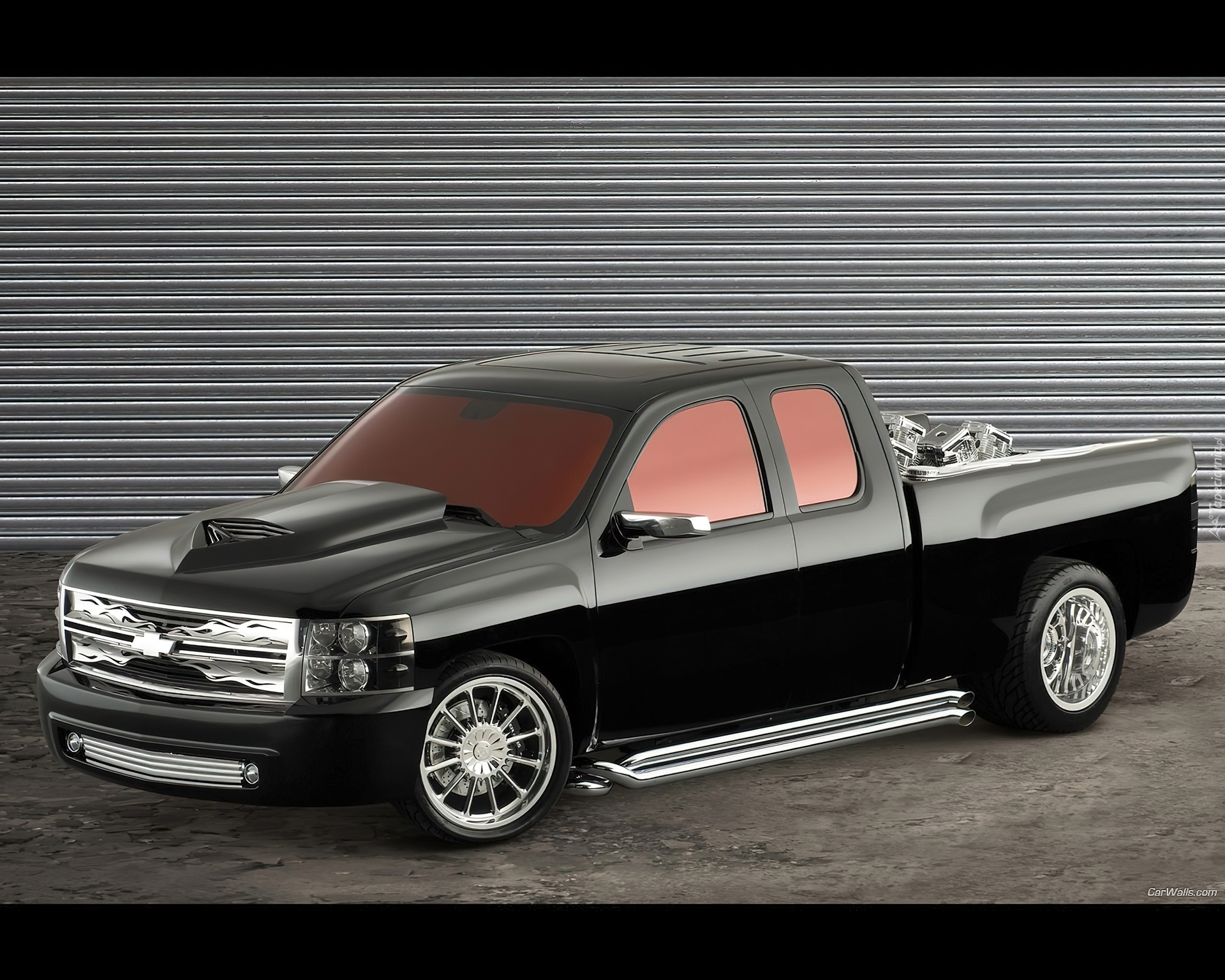 Czarny, Chevrolet Silverado, Tuning