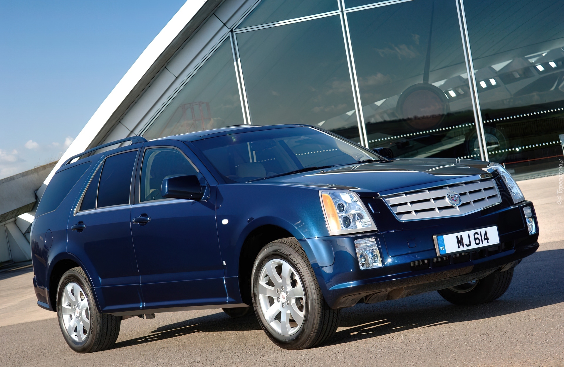 Niebieski, Cadillac SRX, SUV